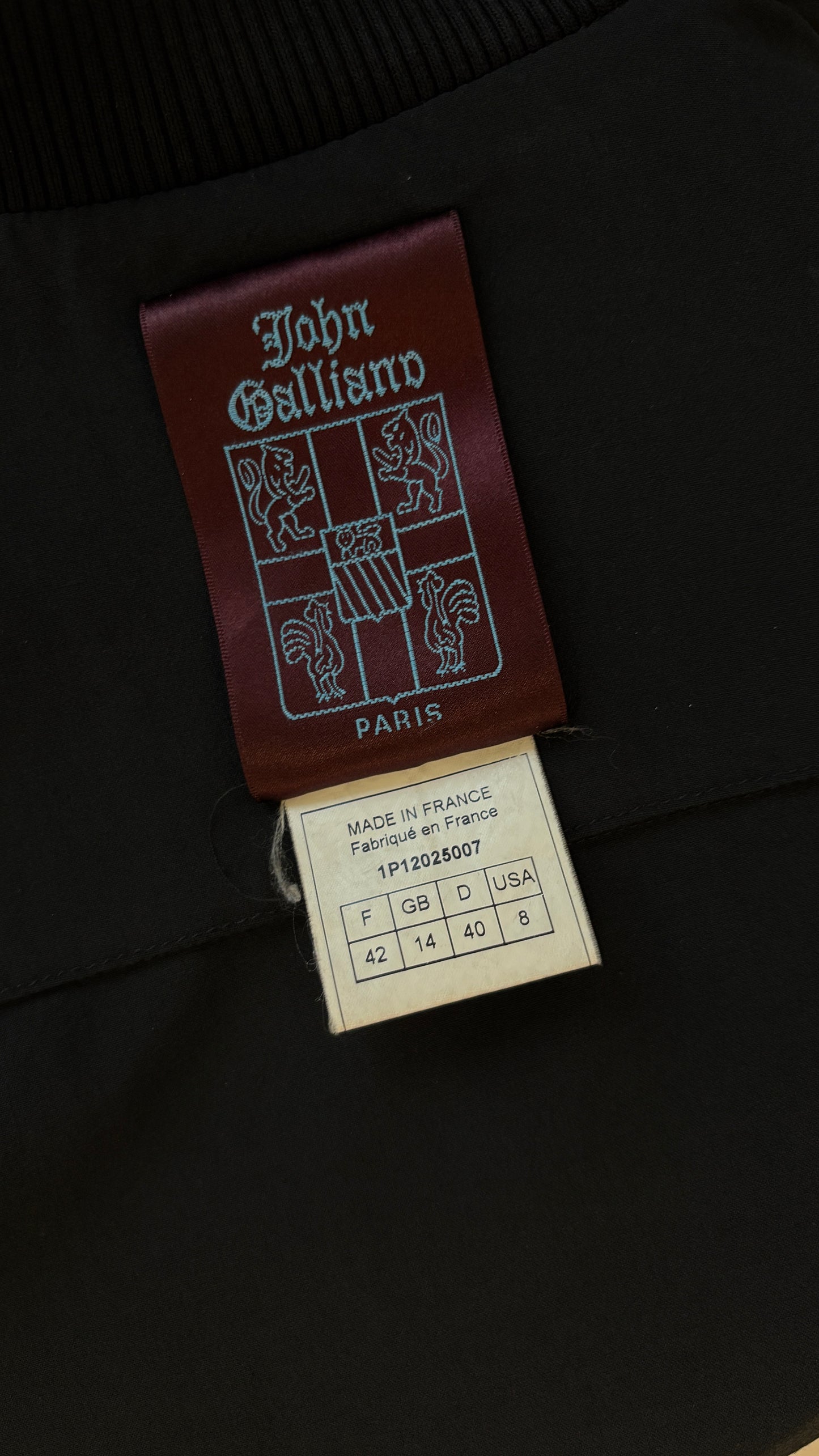 John Galliano cropped bomber jacket with disappearing lapel