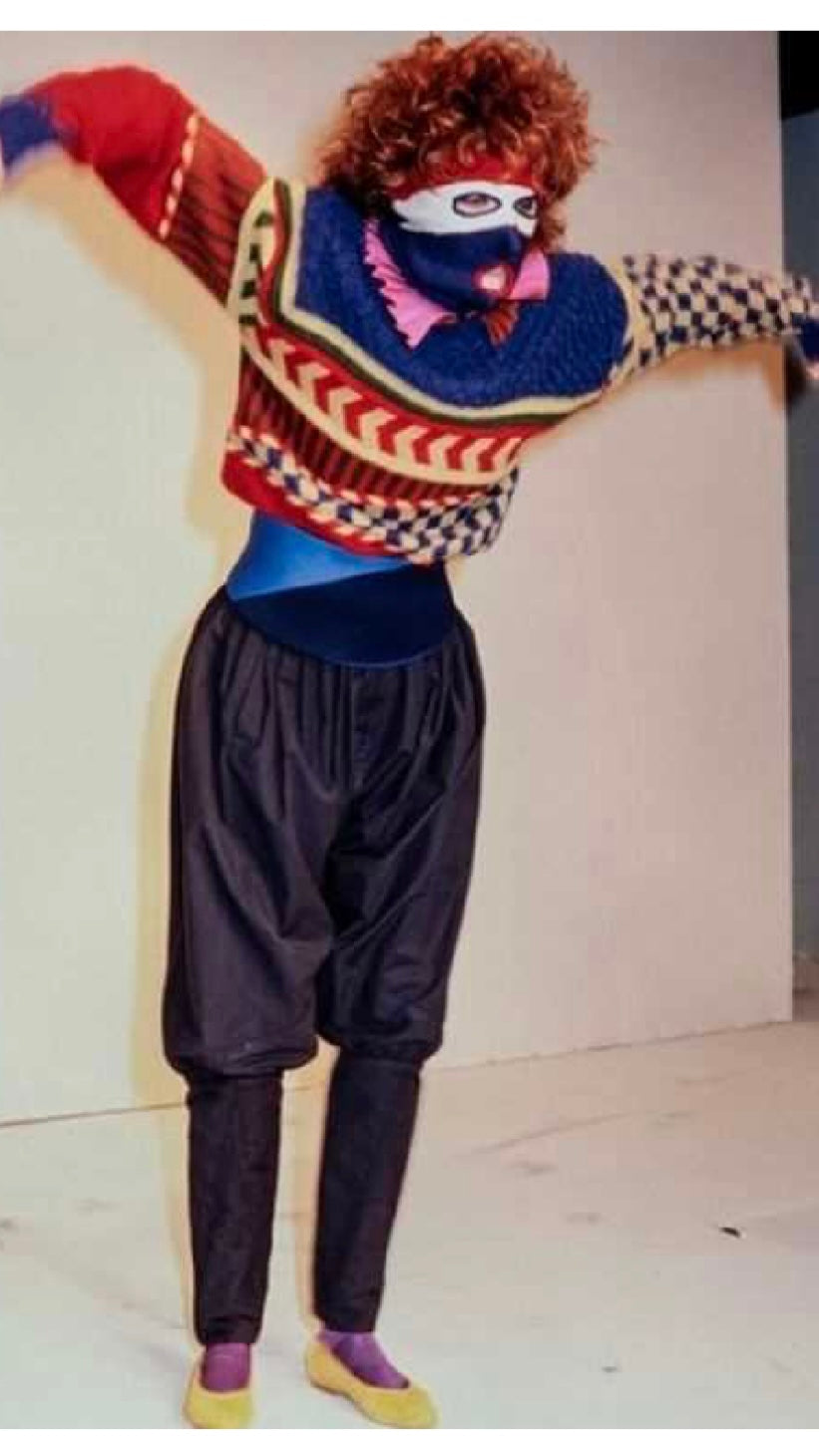 Issey Miyake A/W 1982/1983 collage knitted jumper