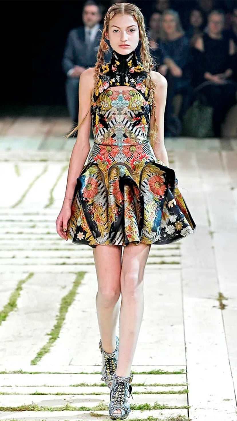 Alexander McQueen S/S 2011 abstract floral dress