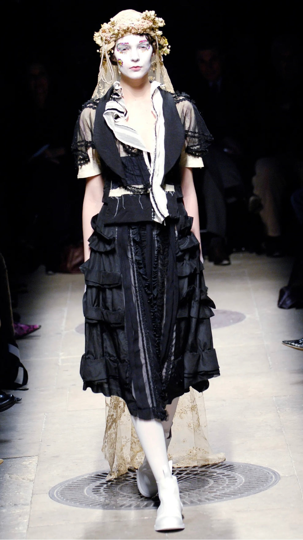 Comme des Garcons A/W 2005 double layer reversible jacket with frills