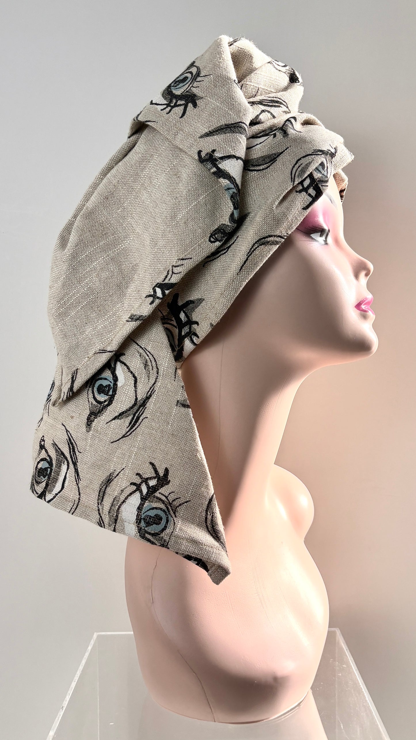 Stephen Jones eye print turban