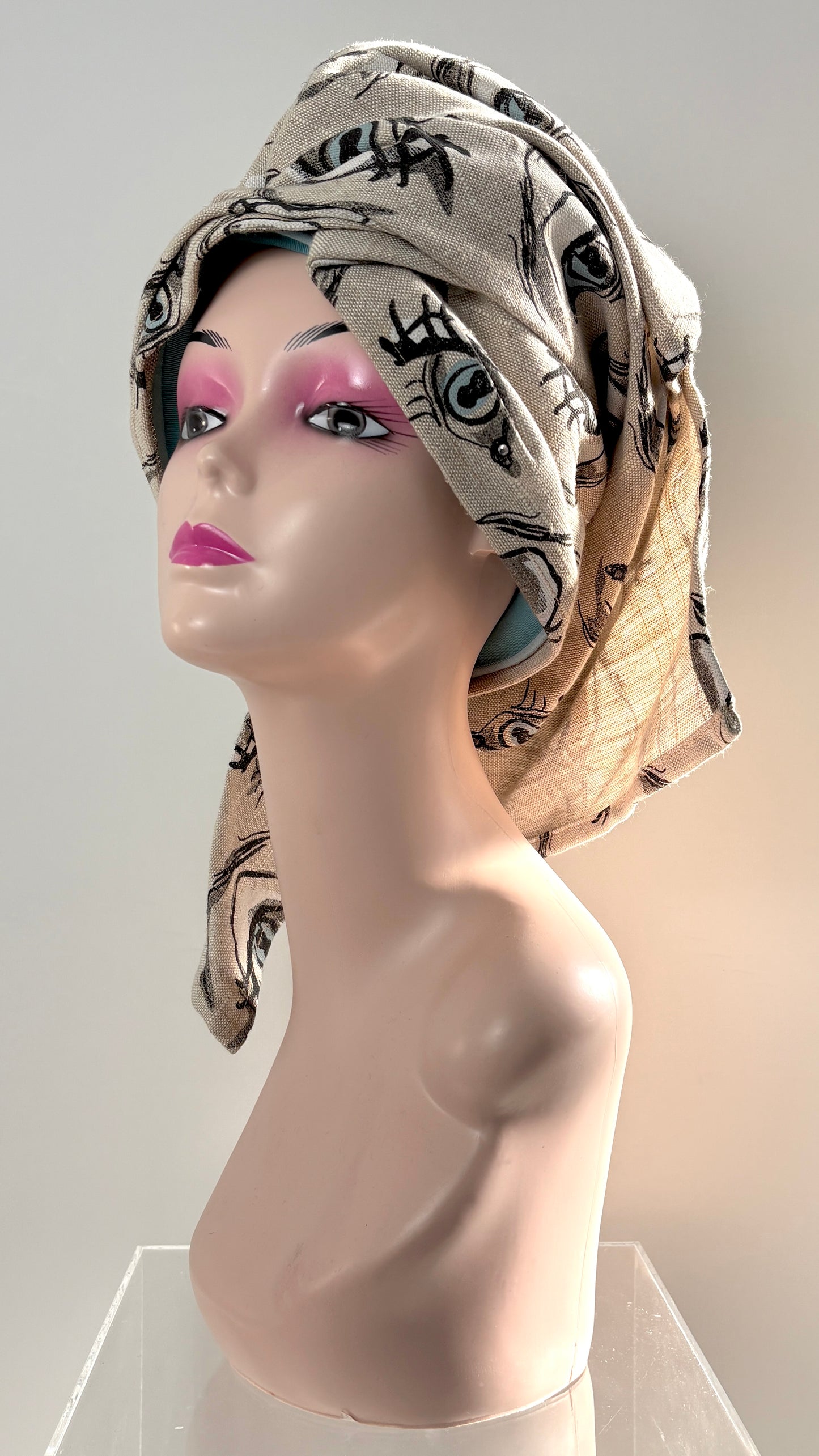 Stephen Jones eye print turban