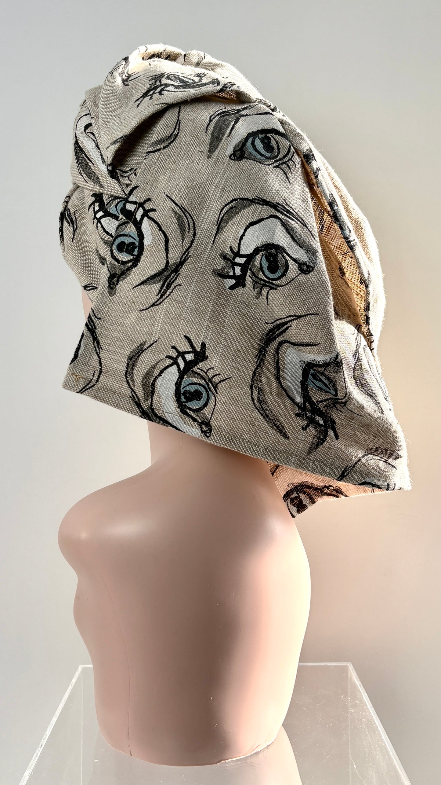 Stephen Jones eye print turban