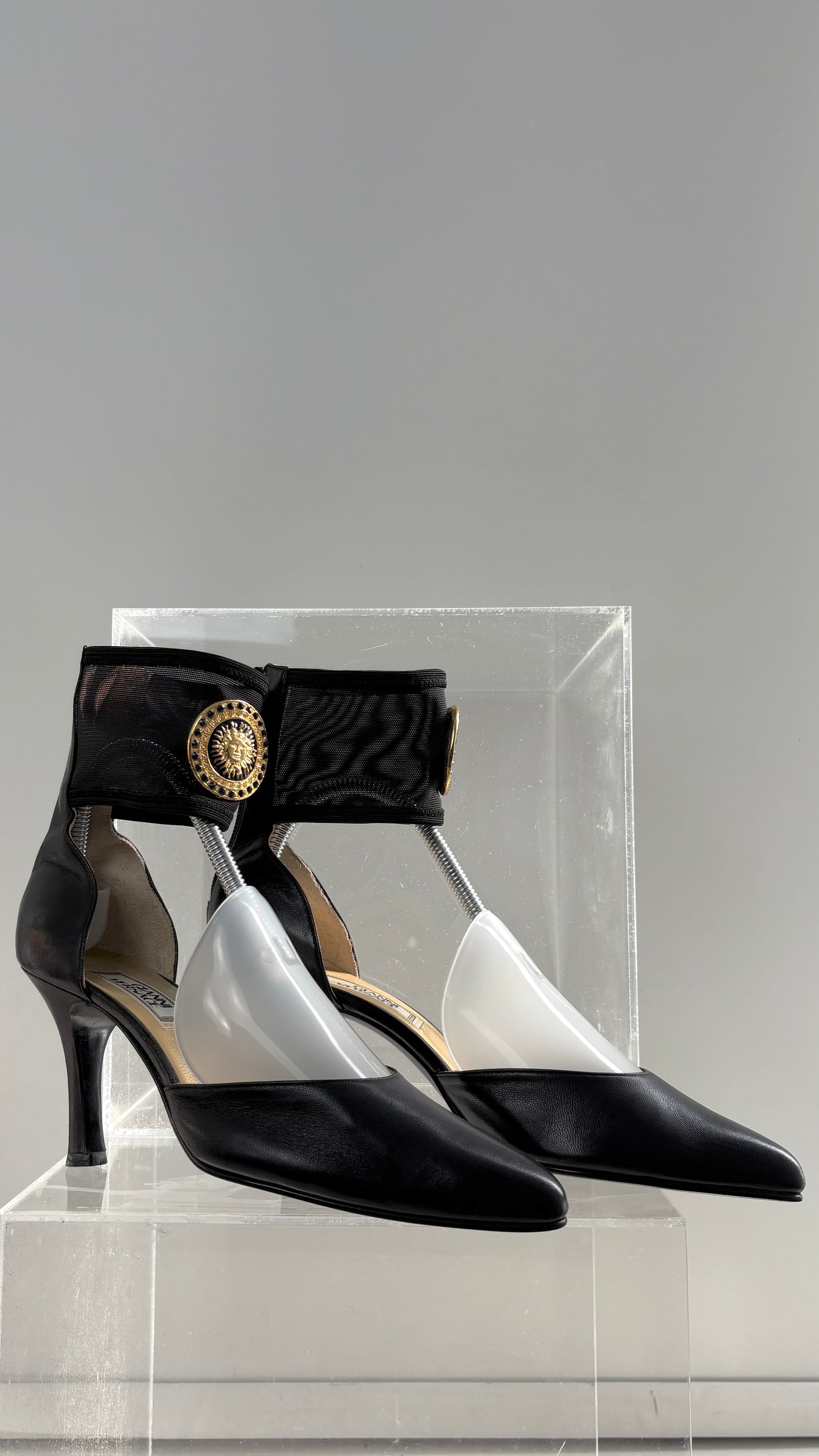 Gianni Versace emblem heels