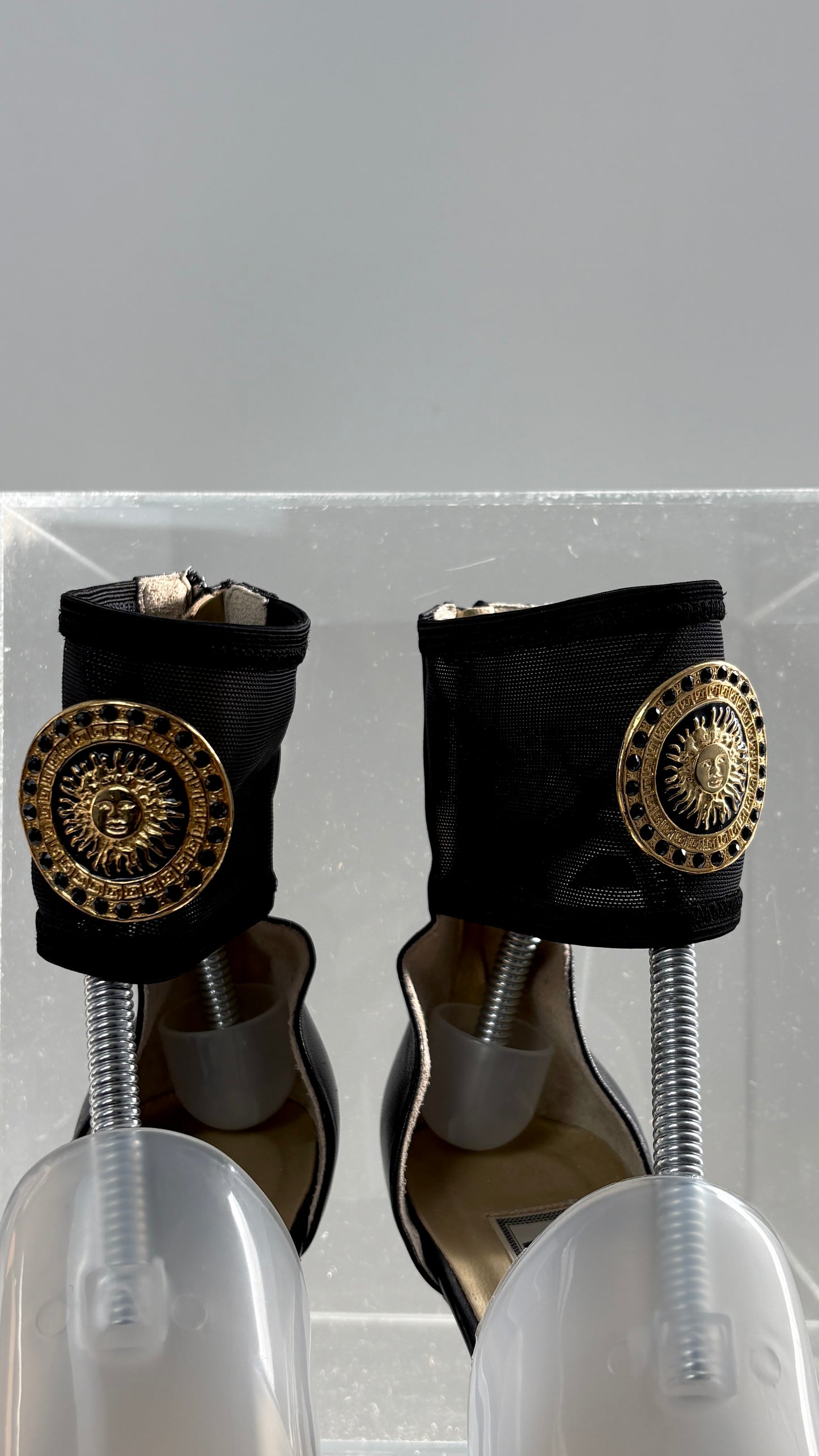 Gianni Versace emblem heels