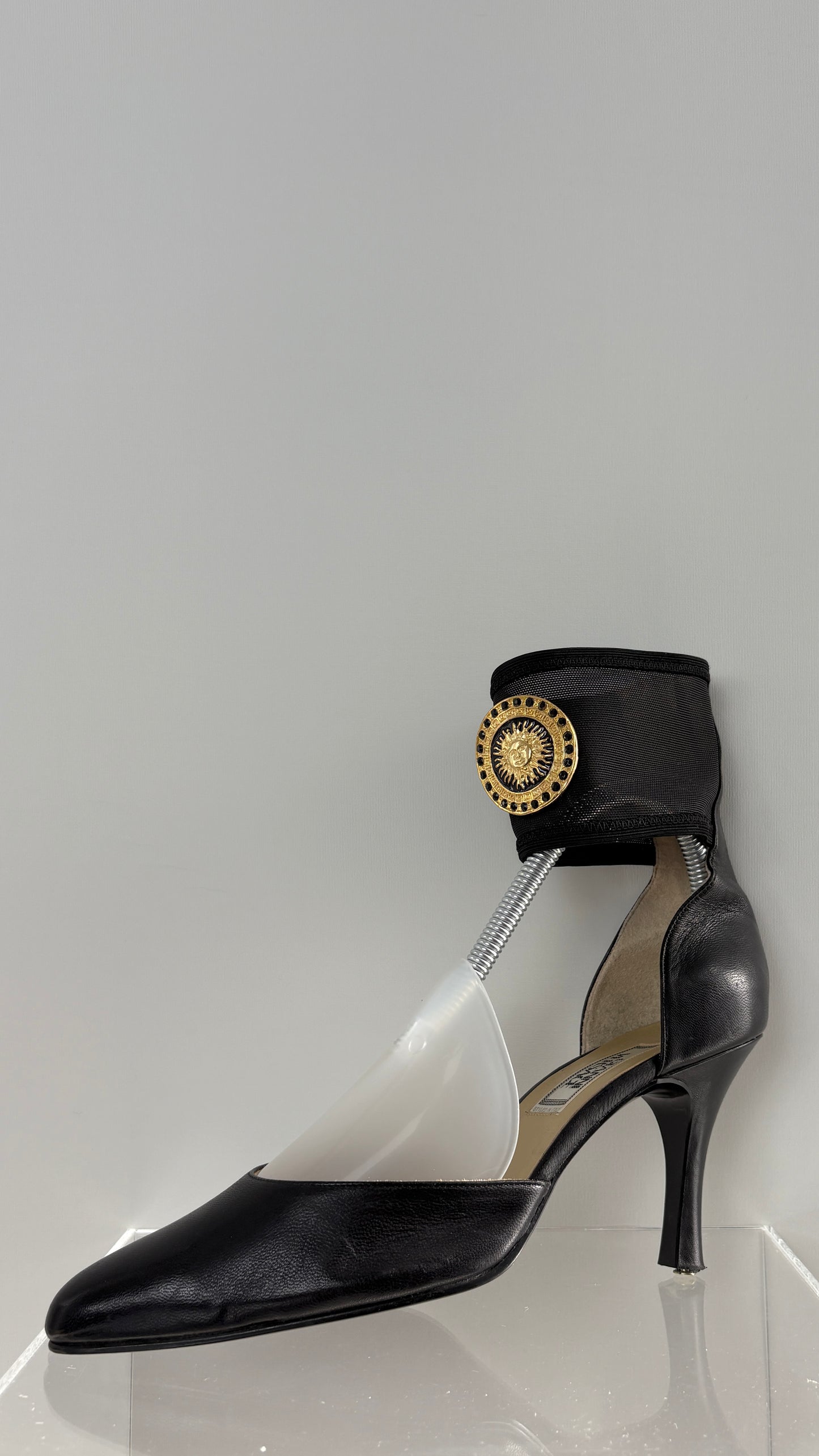 Gianni Versace emblem heels