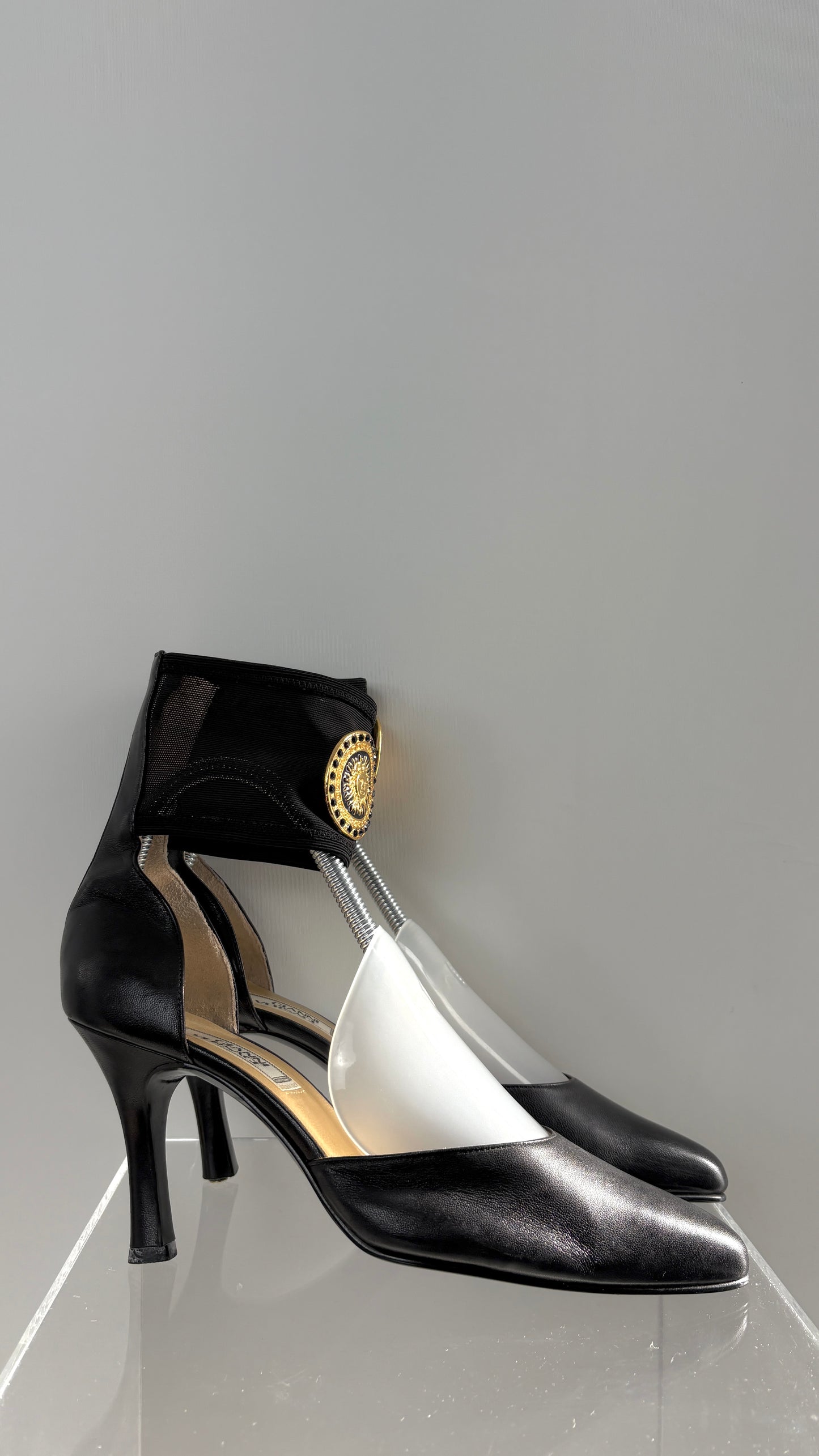 Gianni Versace emblem heels