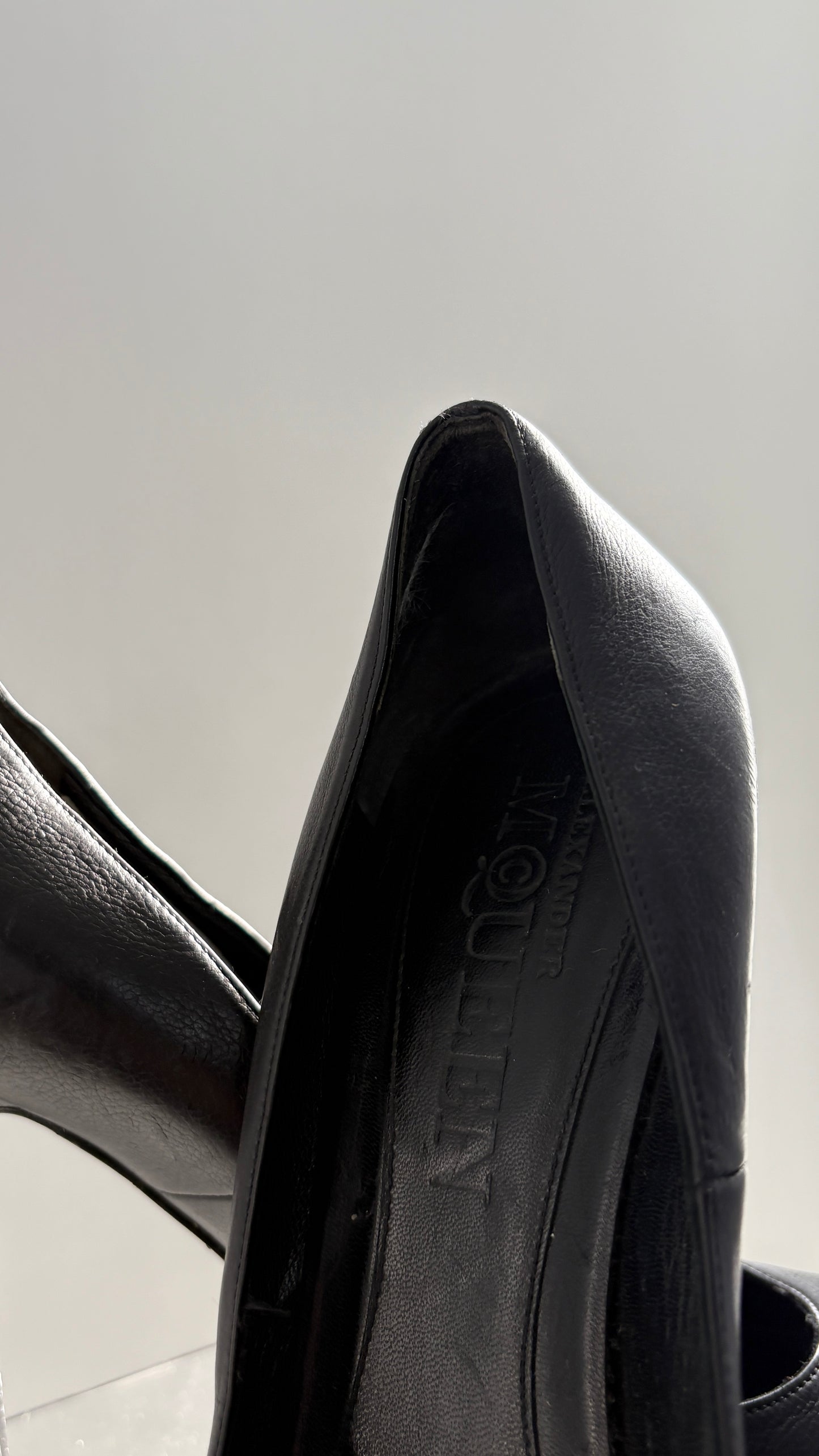Alexander McQueen patent platform heels