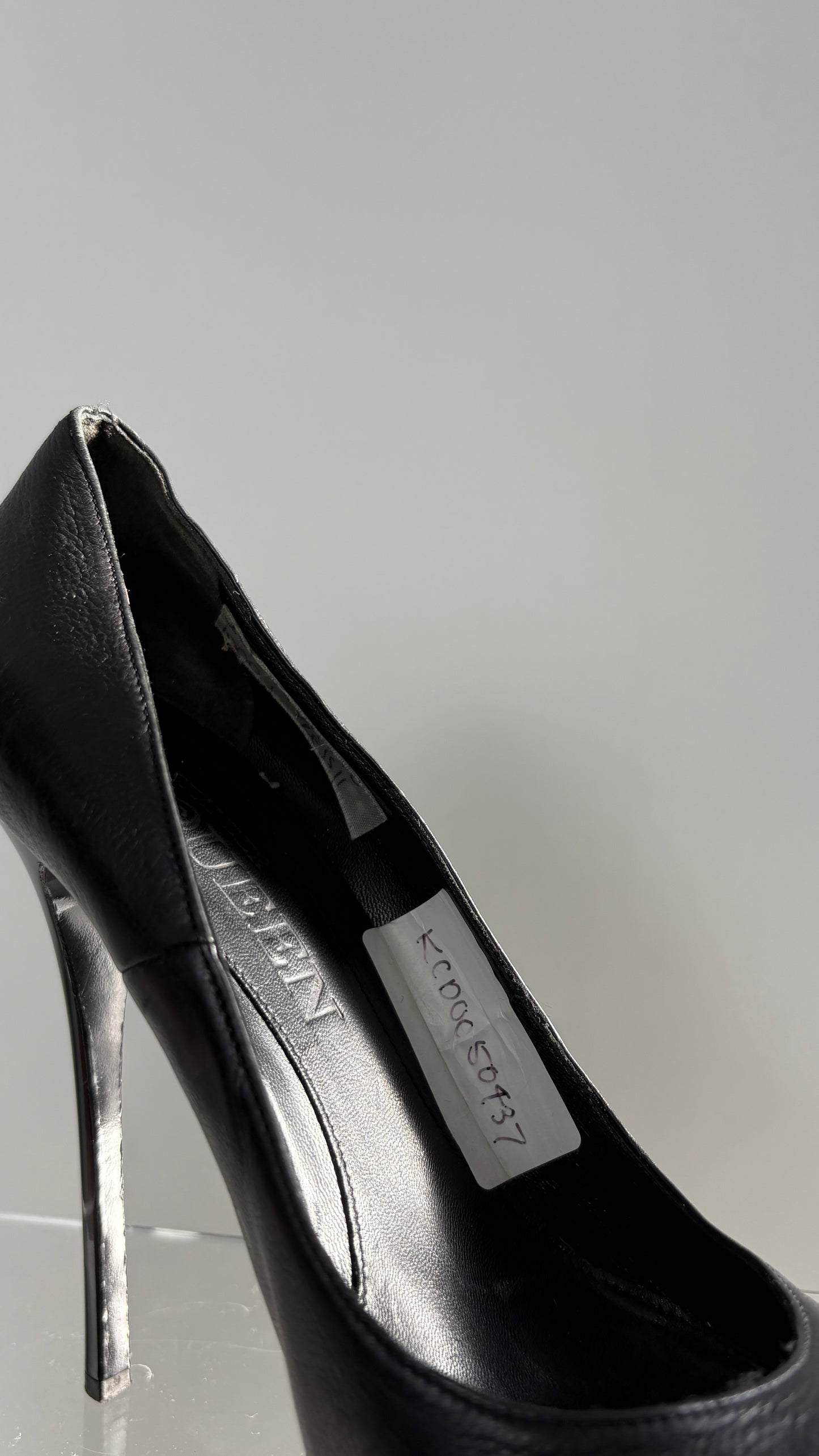 Alexander McQueen patent platform heels