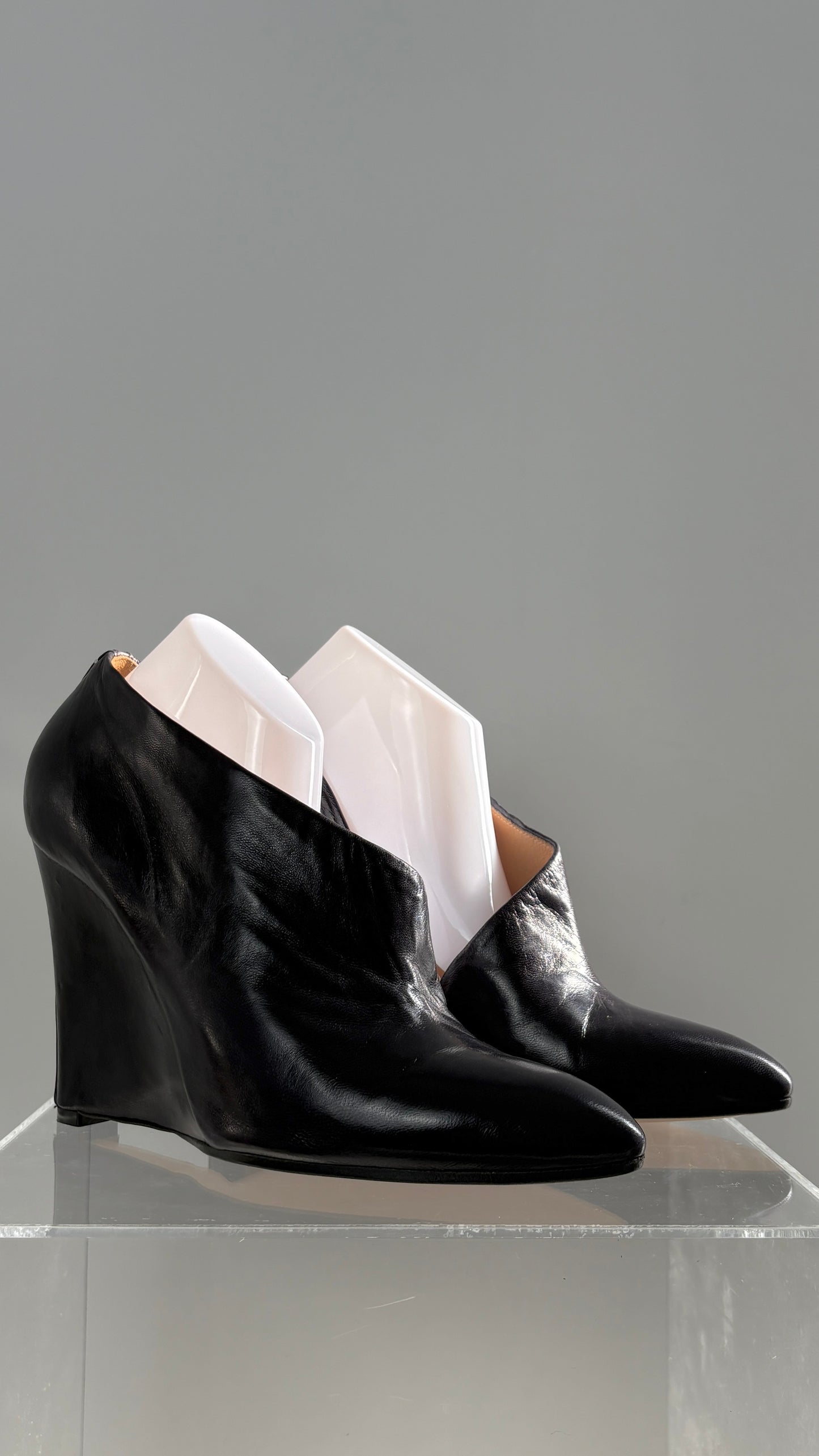 Margiela deep purple sculptural heels