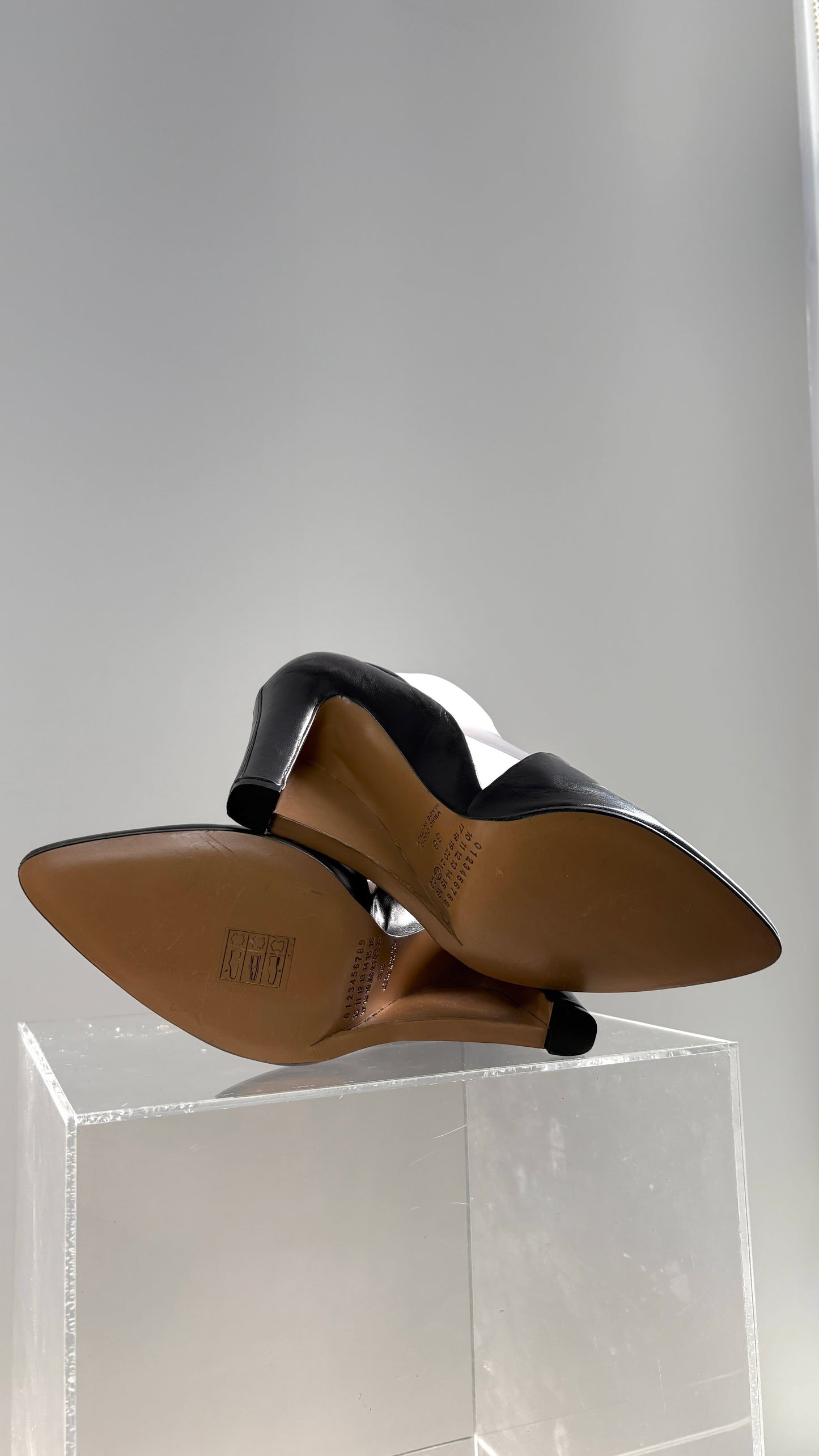 Margiela deep purple sculptural heels