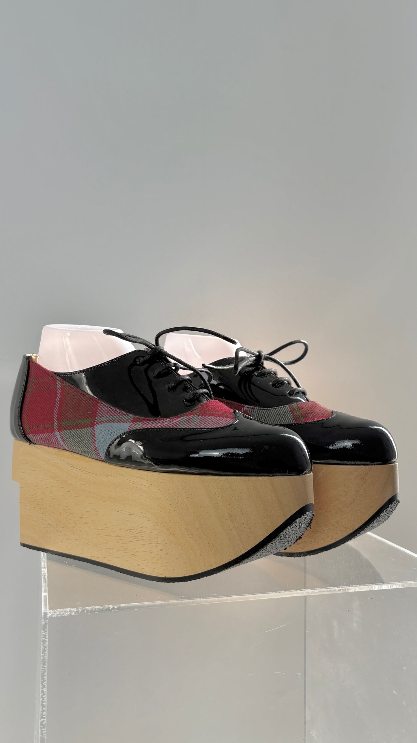 Vivienne Westwood tartan rockinghorse platforms