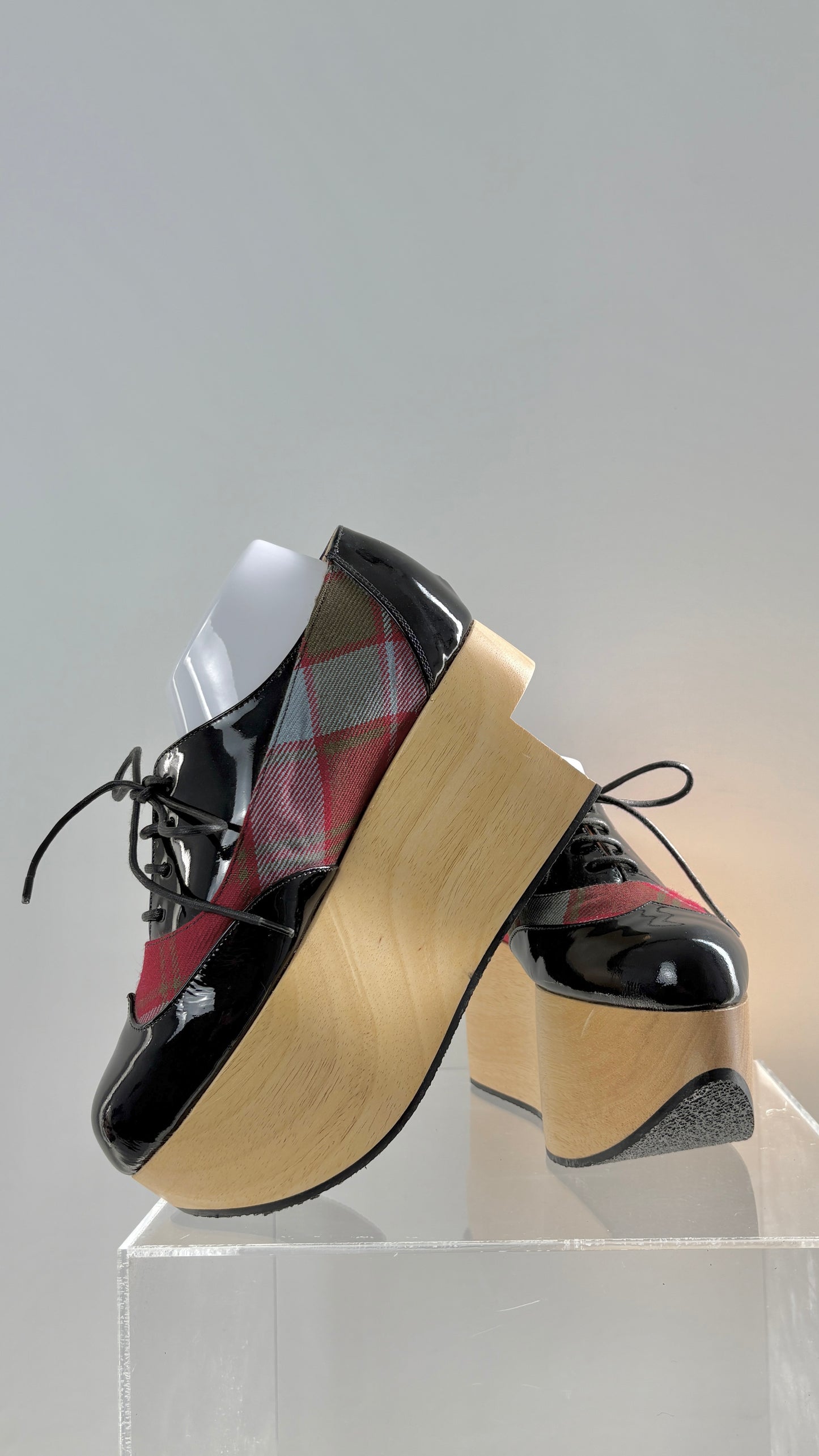 Vivienne Westwood tartan rockinghorse platforms