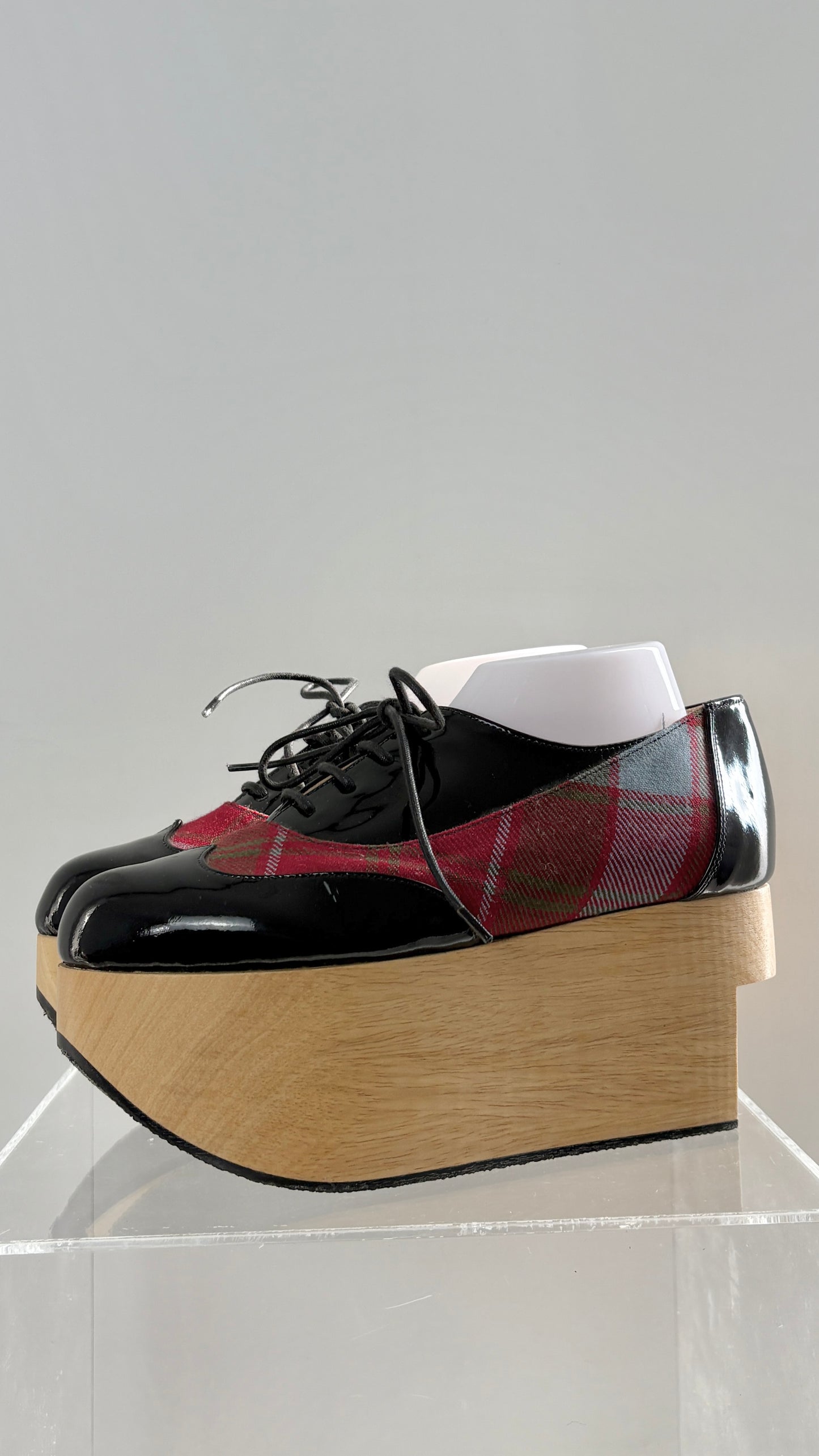 Vivienne Westwood tartan rockinghorse platforms