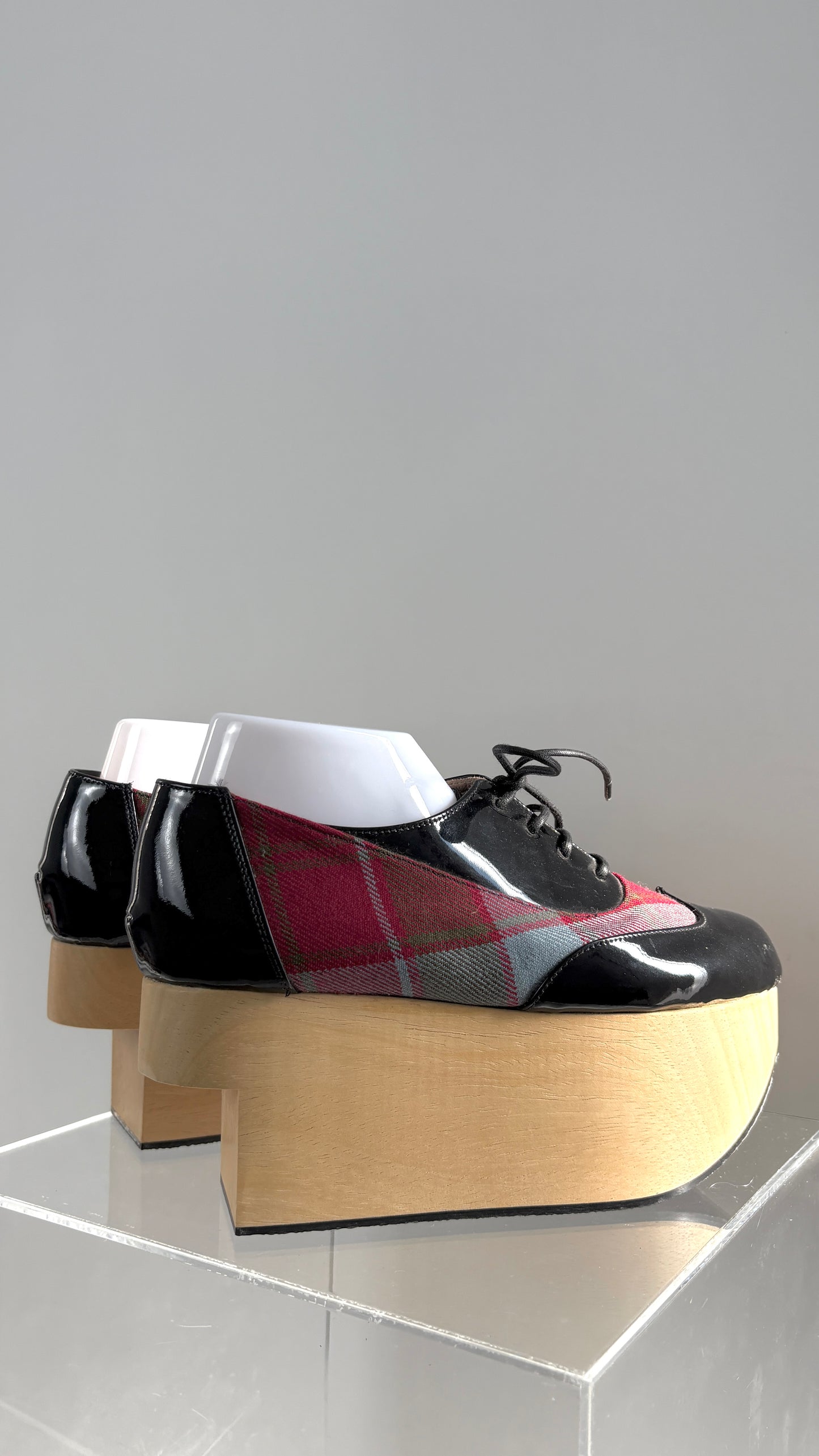 Vivienne Westwood tartan rockinghorse platforms