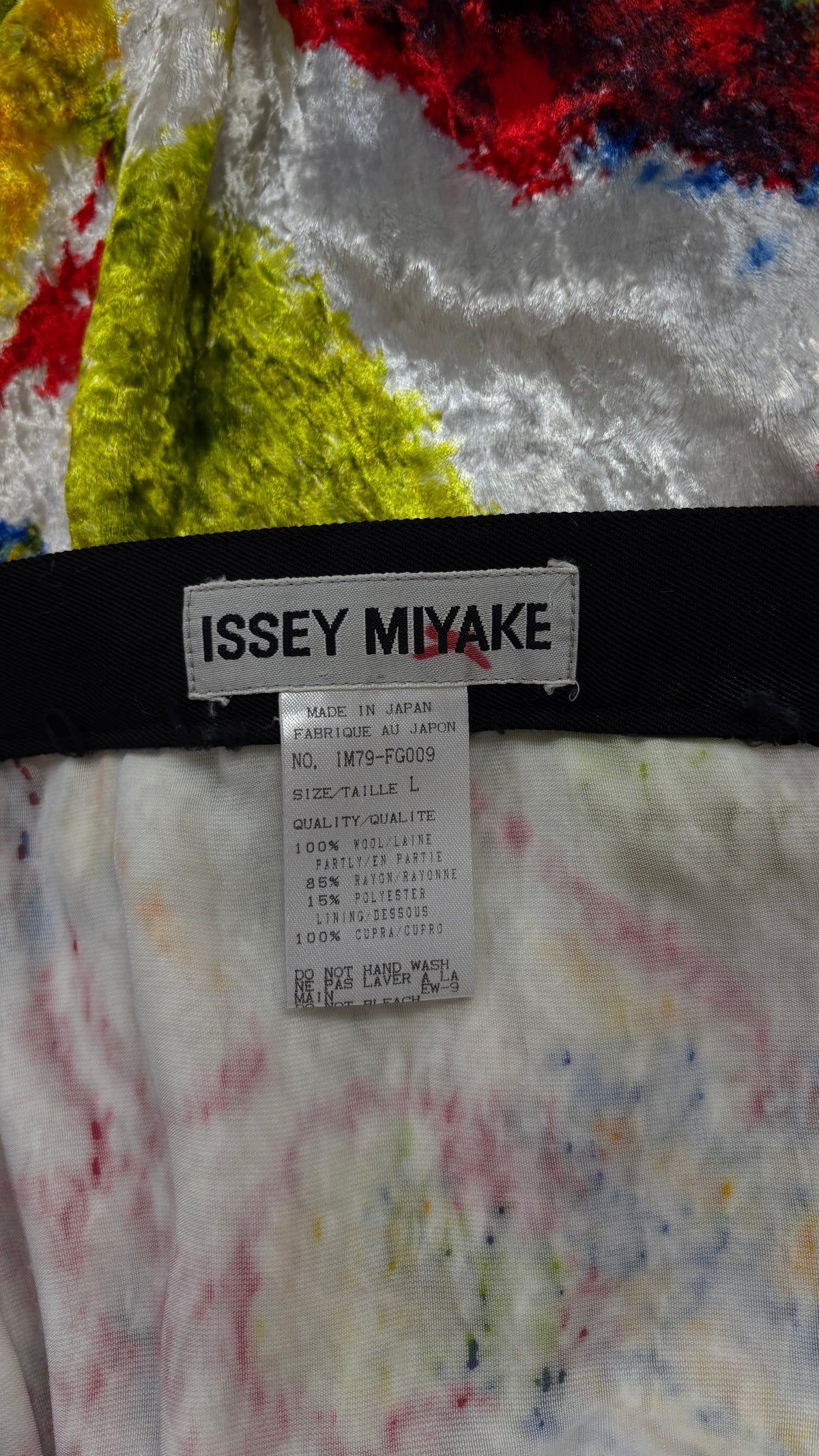 Issey Miyake A/W 1997 graphic print skirt