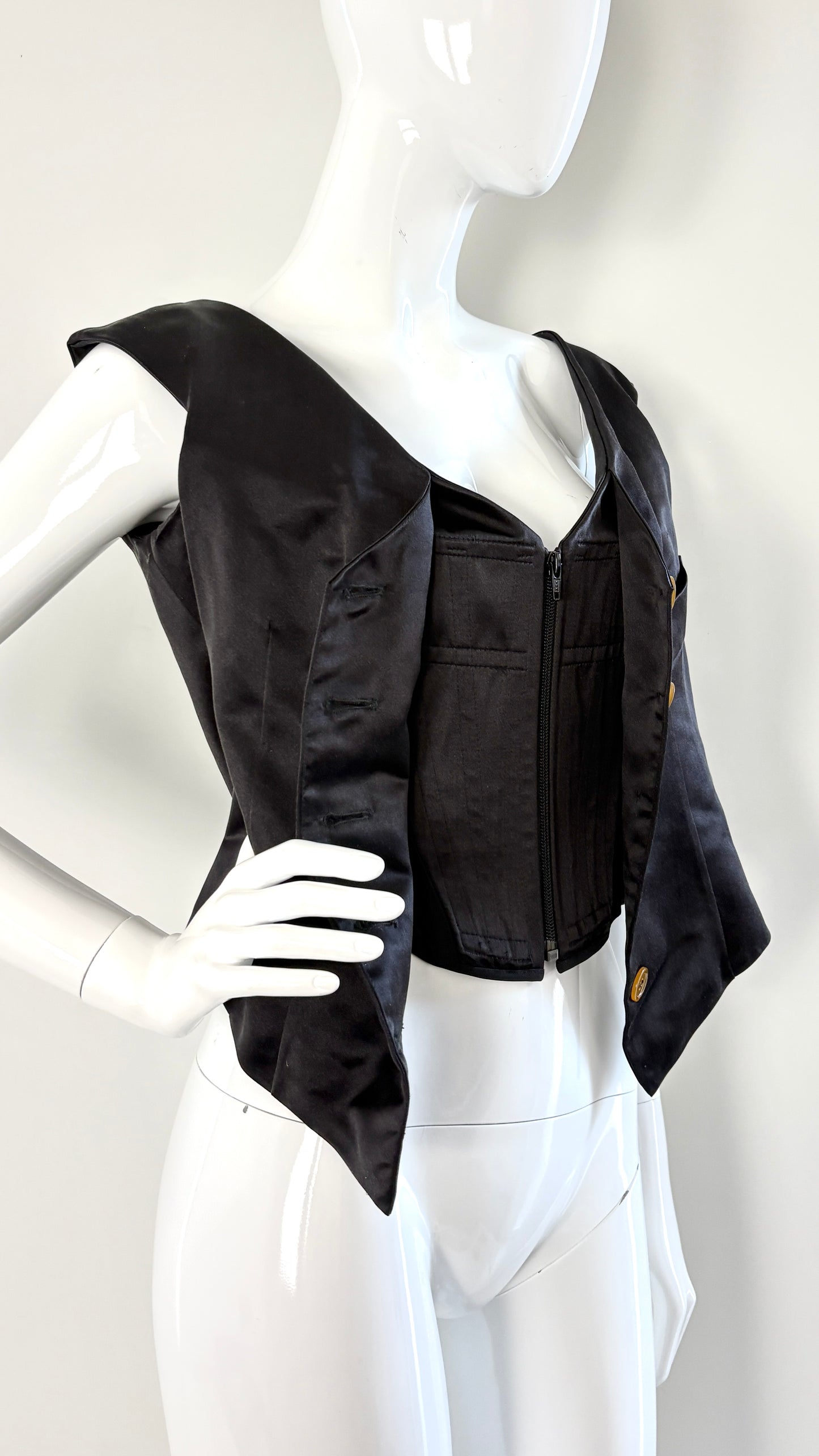Vivienne Westwood satin corset with integrated waistcoat