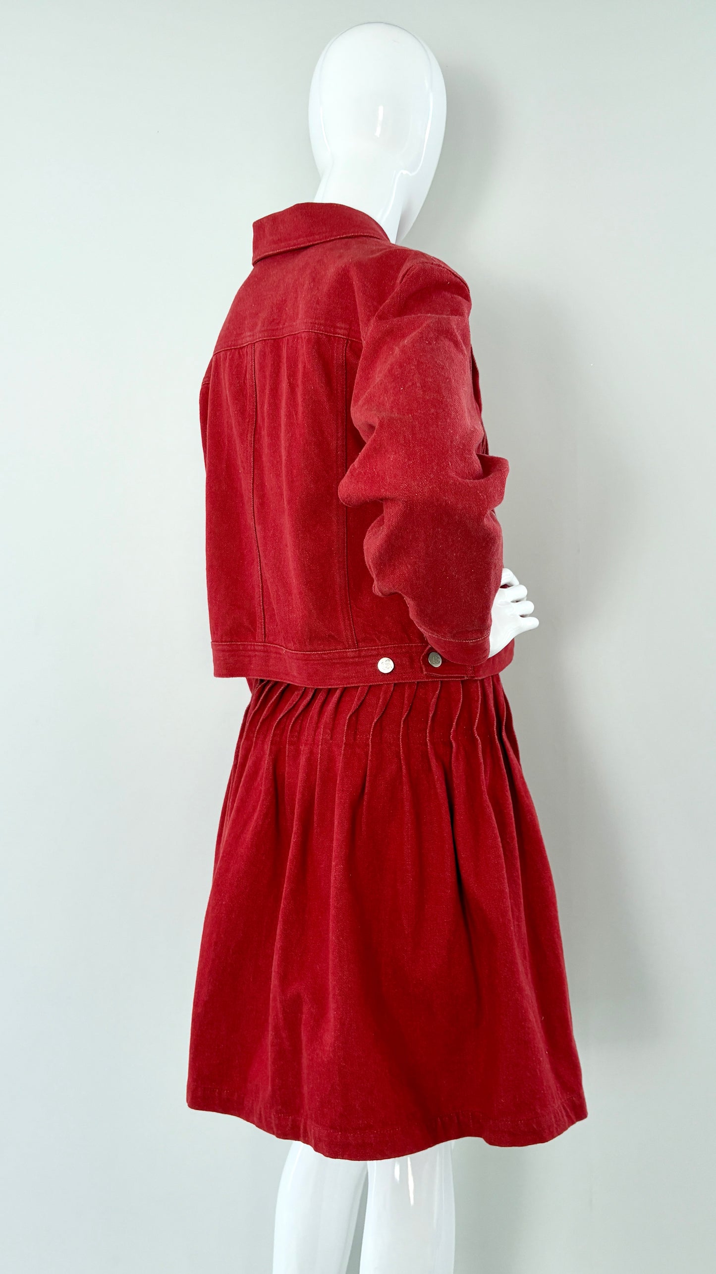 Issey Miyake I.S. pleated denim two piece