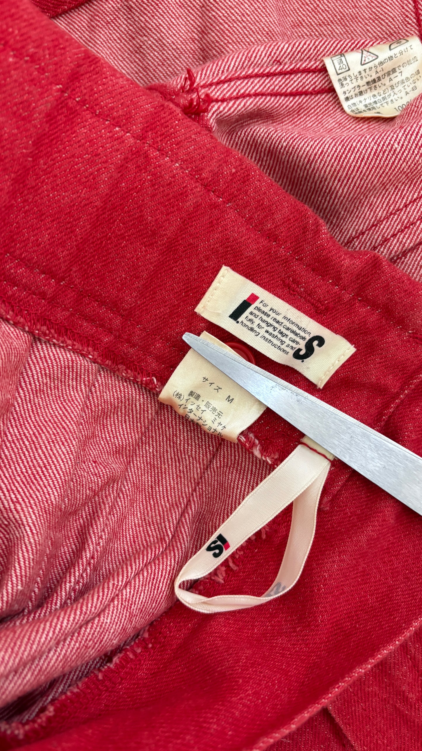 Issey Miyake I.S. pleated denim two piece