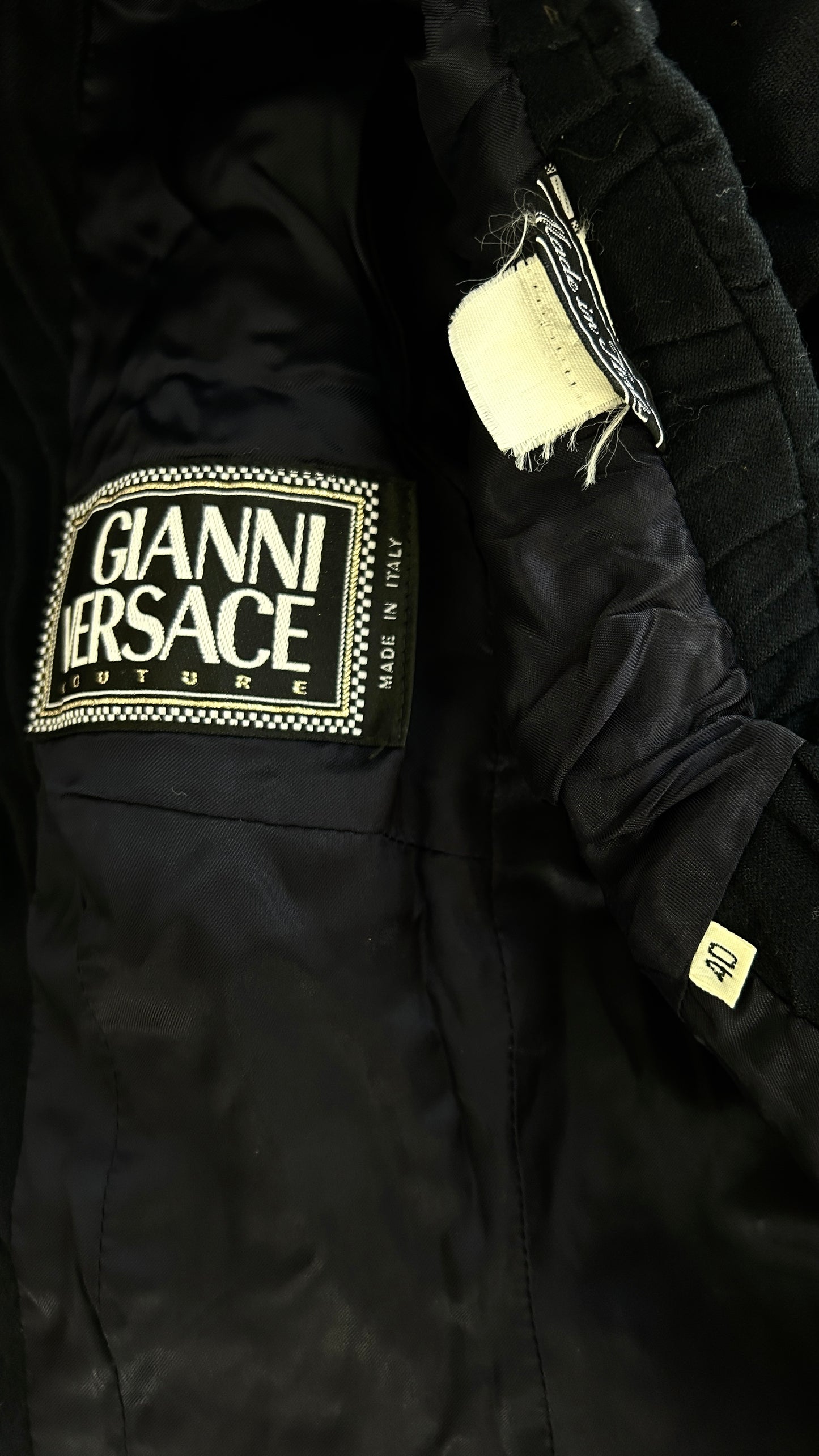 Gianni Versace pleat effect jacket