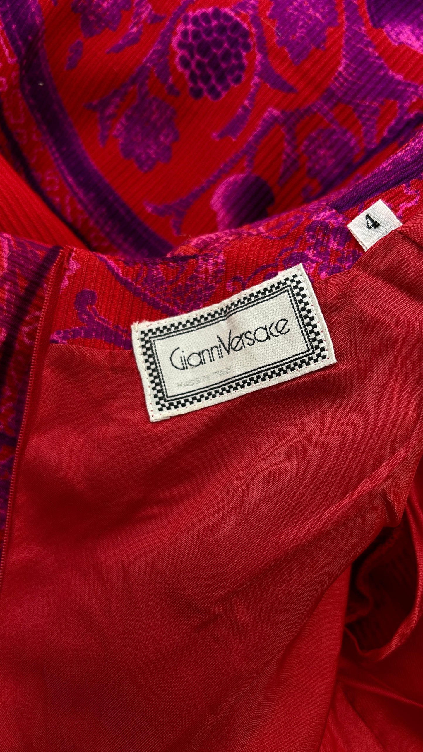 Gianni Versace floral cord dress