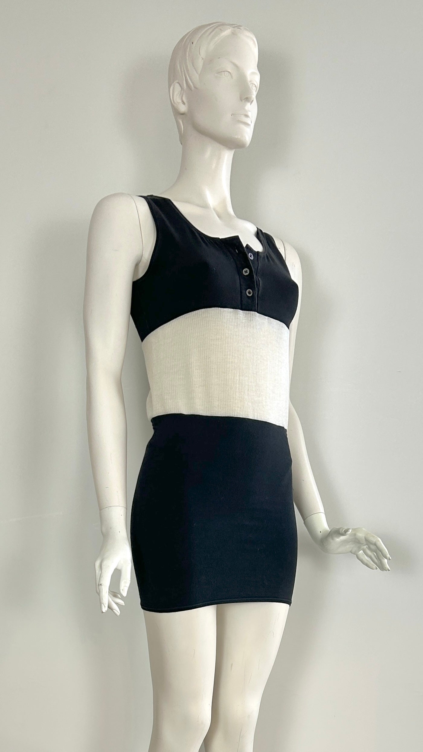 John Flett playsuit with contrast waist
