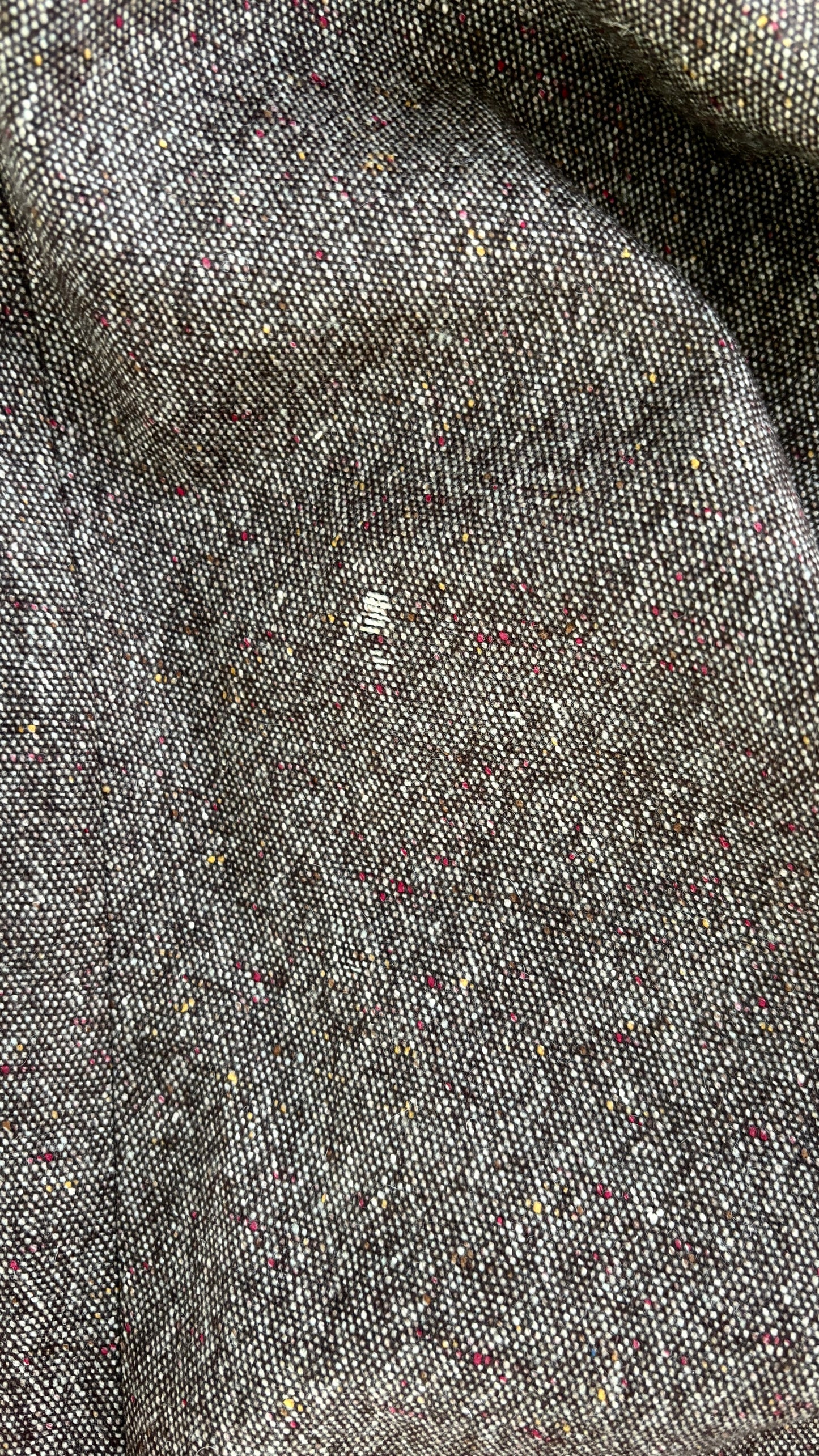 Alexander McQueen A/W 2006 draped tweed dress with wolf broach