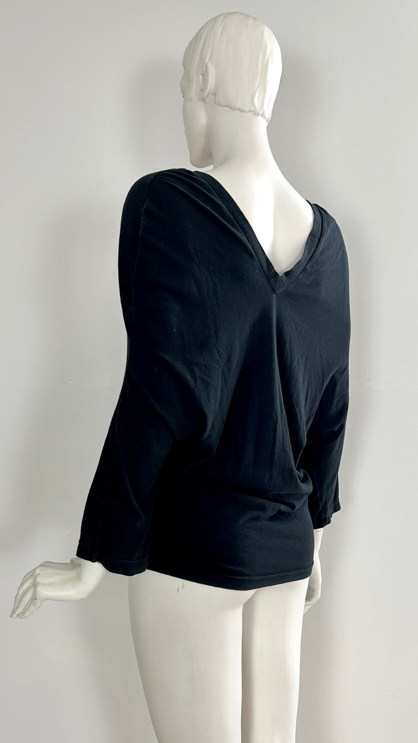 John Flett jersey top with circle cut shoulder