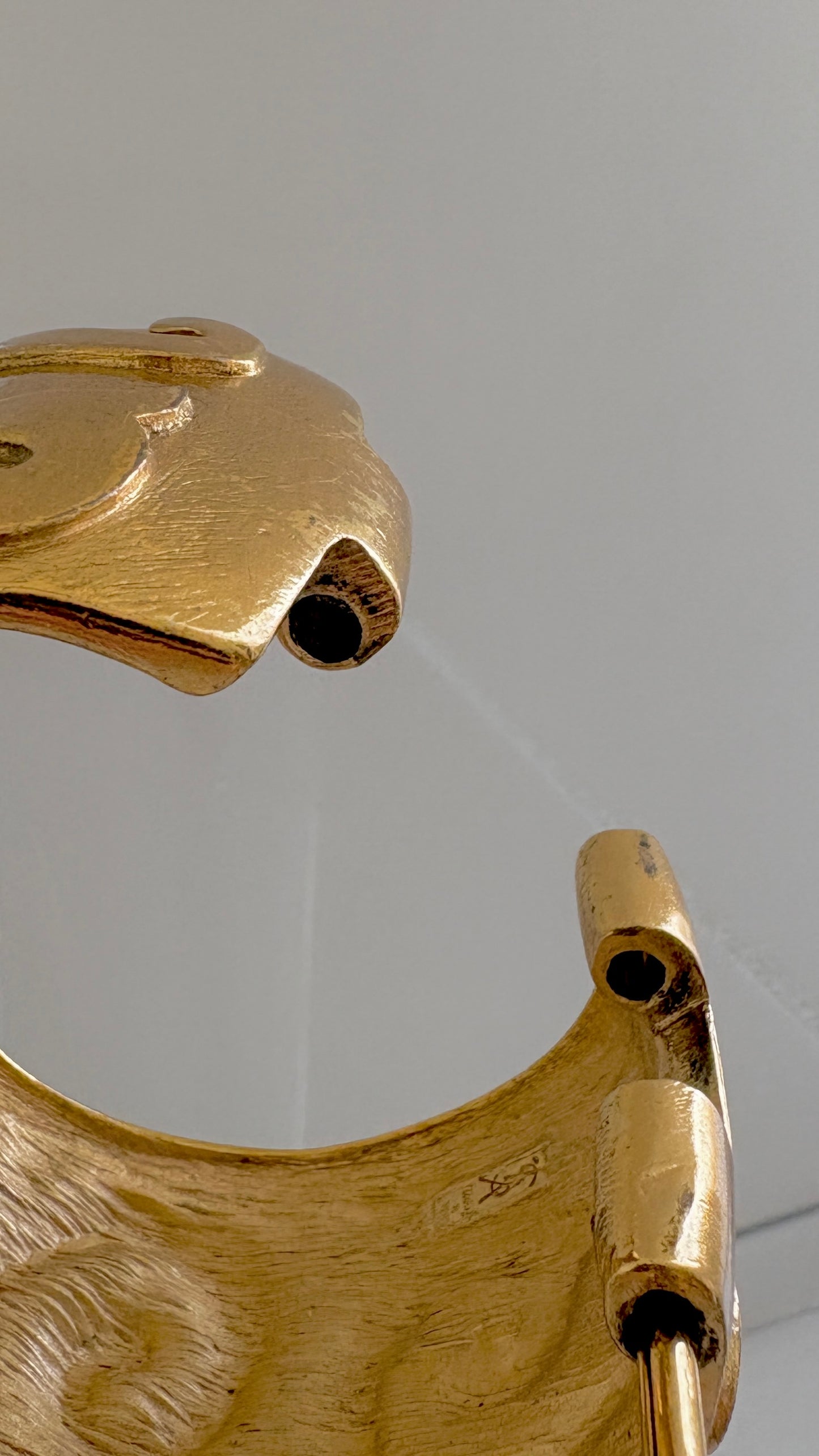 Yves Saint Laurent gold spiral cuff