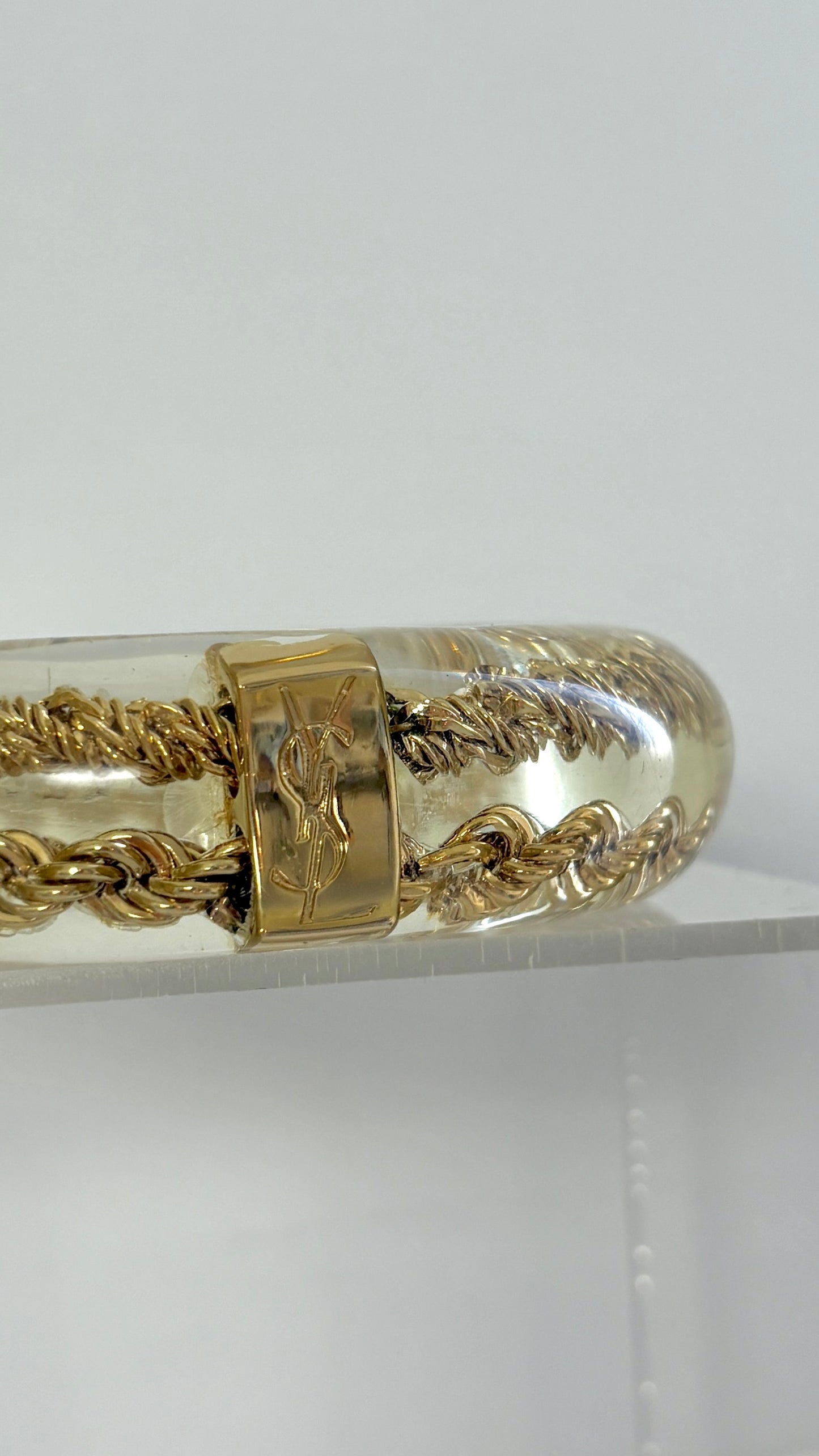 Yves Saint Laurent 1970's lucite chain bangle