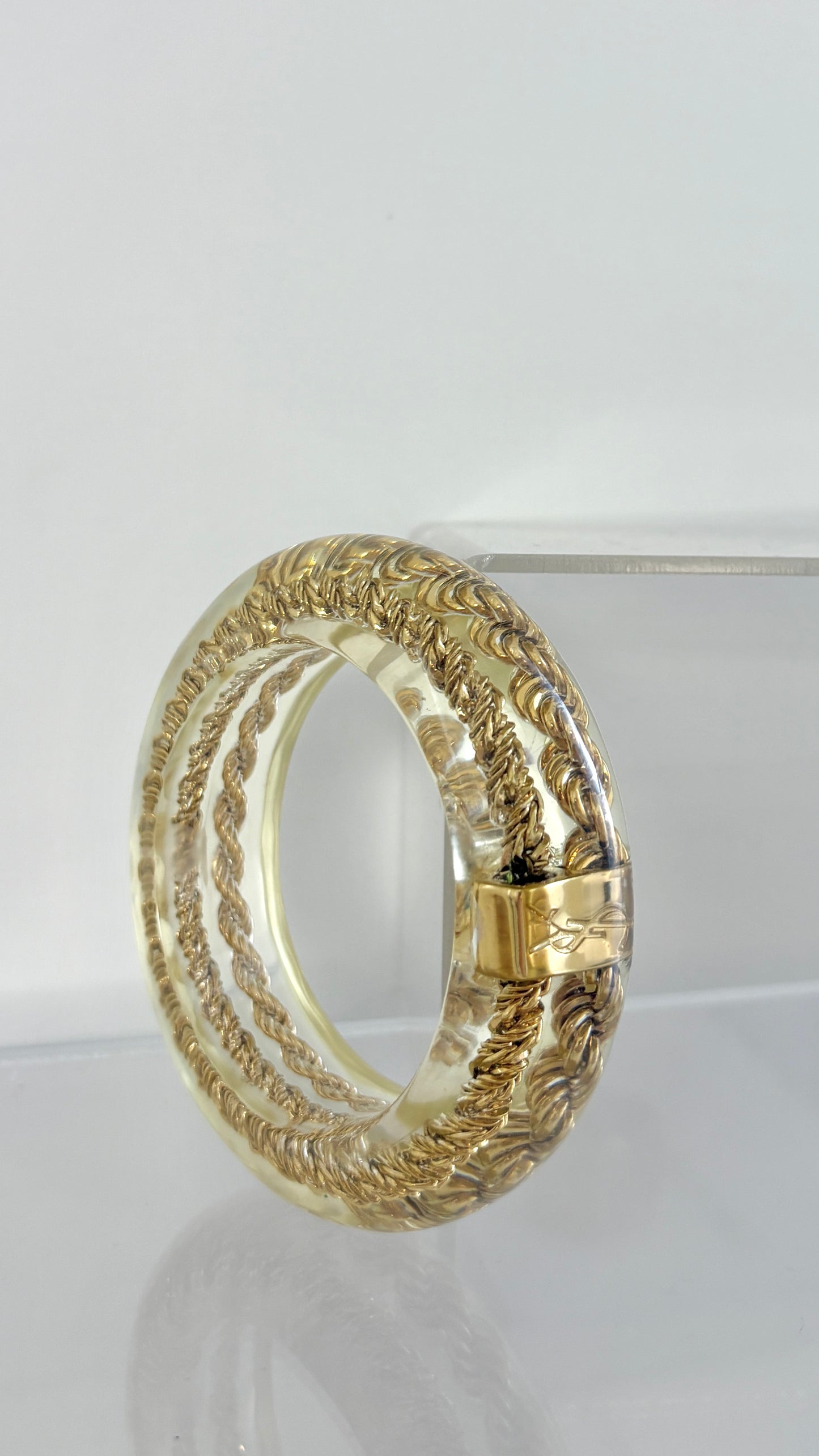 Yves Saint Laurent 1970's lucite chain bangle