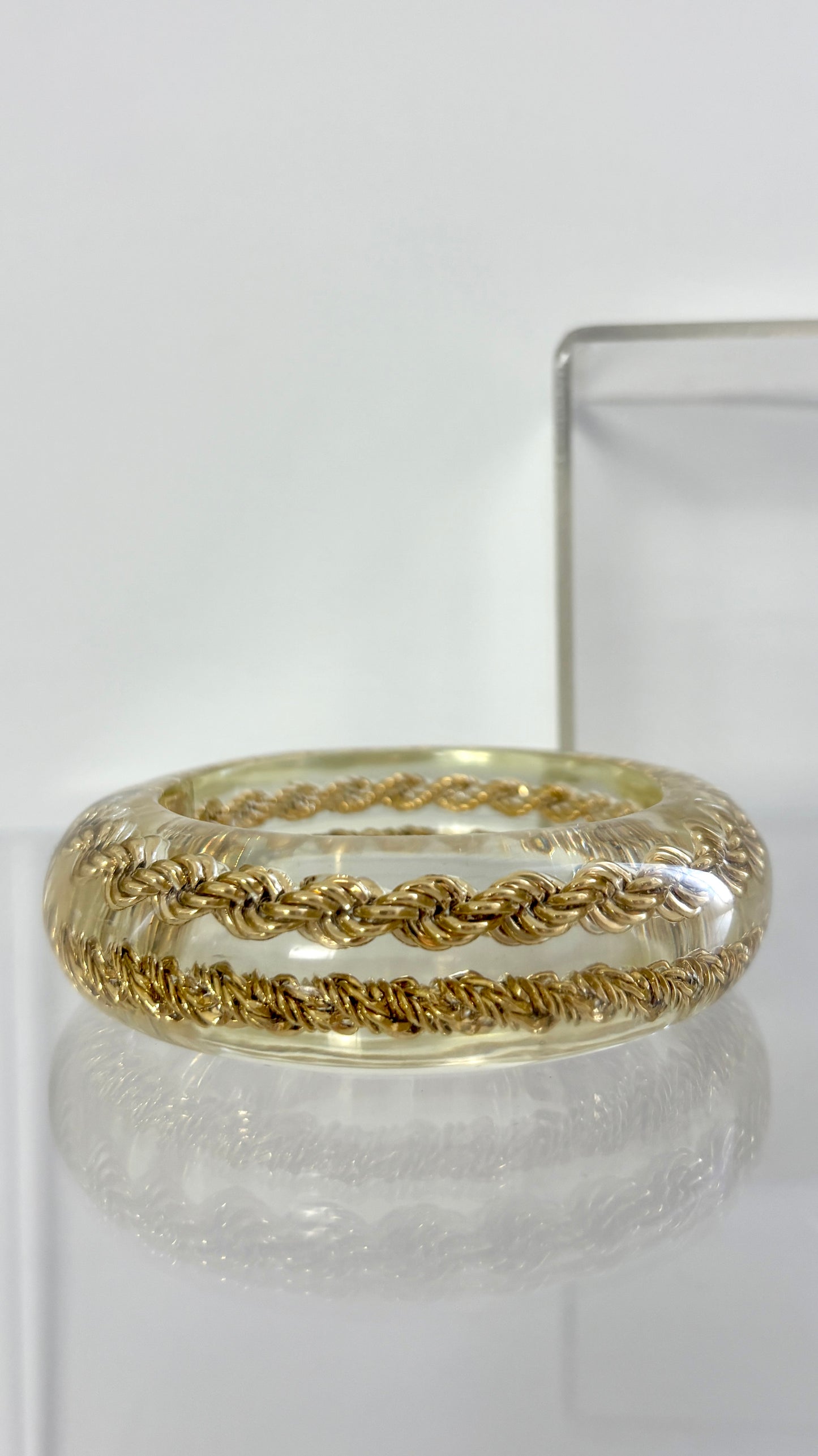 Yves Saint Laurent 1970's lucite chain bangle