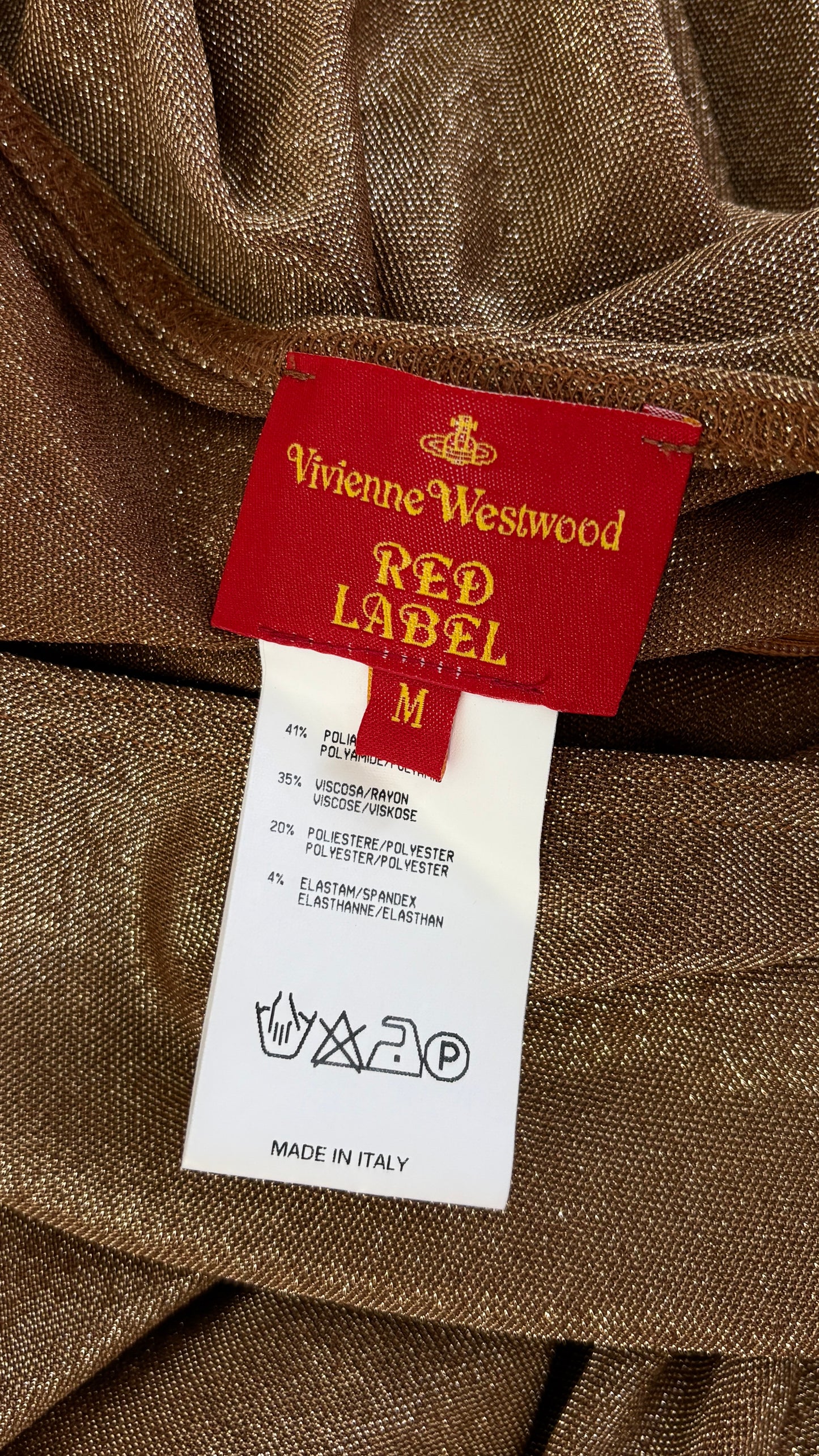 Vivienne Westwood god lurex spiral zip skirt