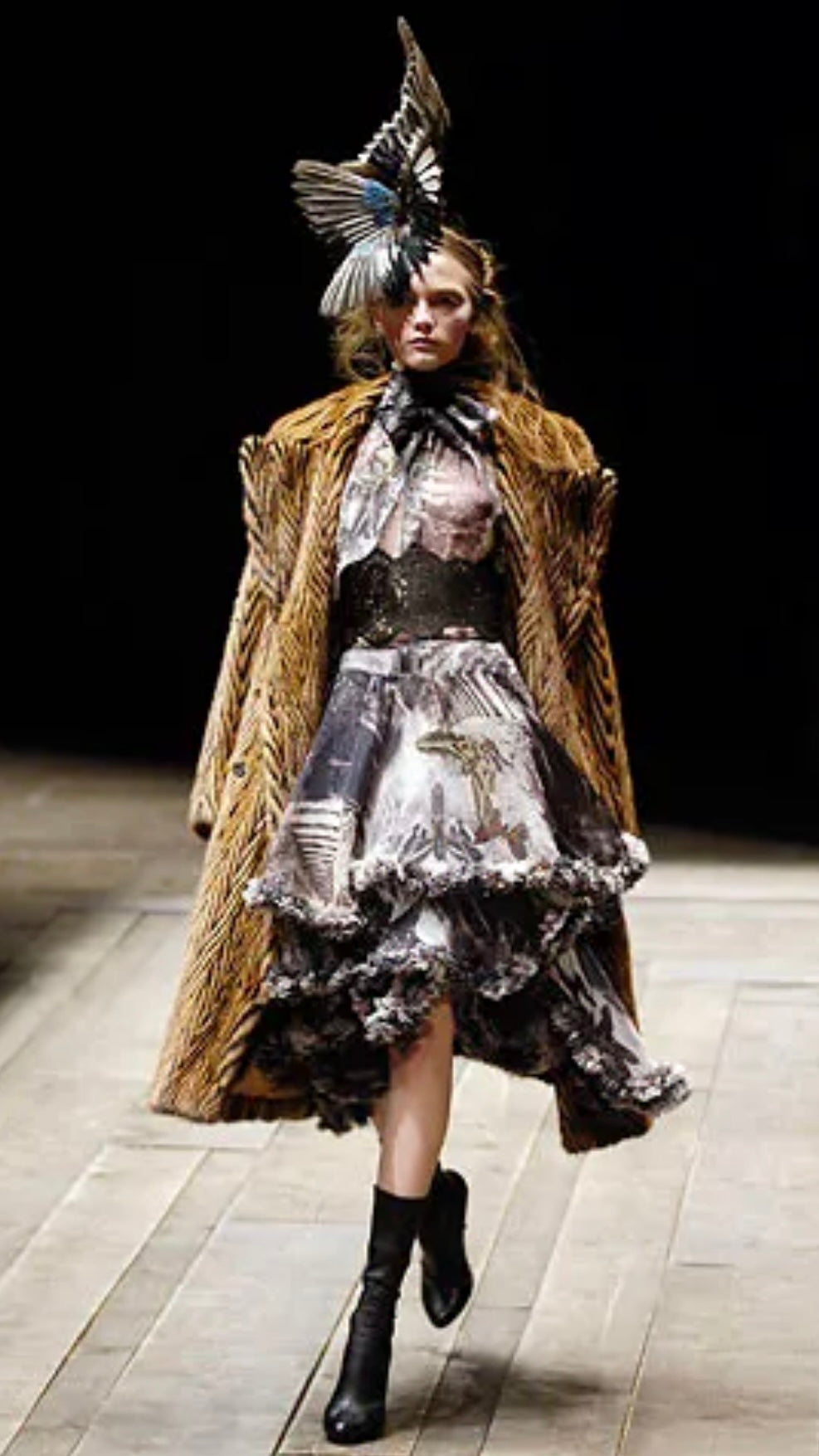 Alexander McQueen A/W 2006 printed chiffon blouse