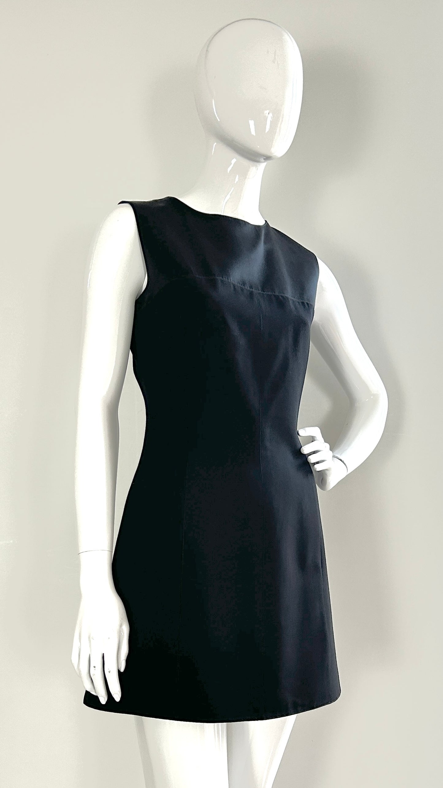 Claude Montana A line dress with satin panel