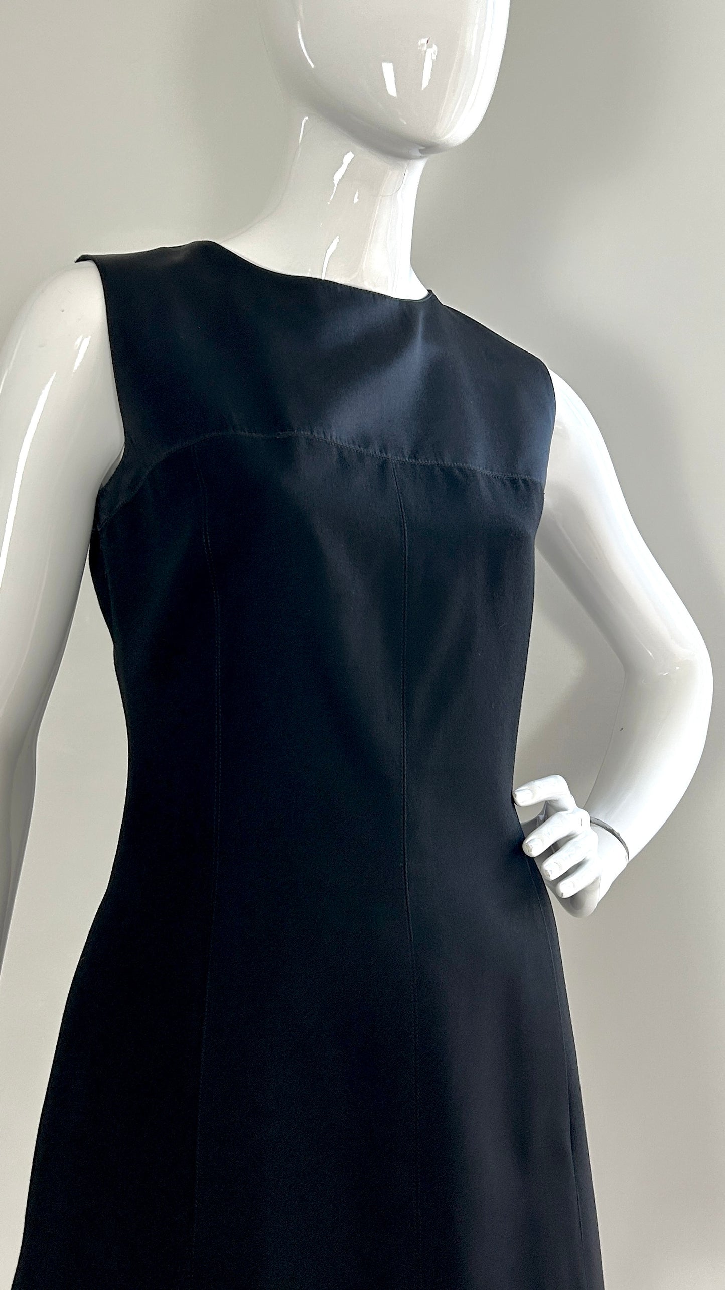 Claude Montana A line dress with satin panel