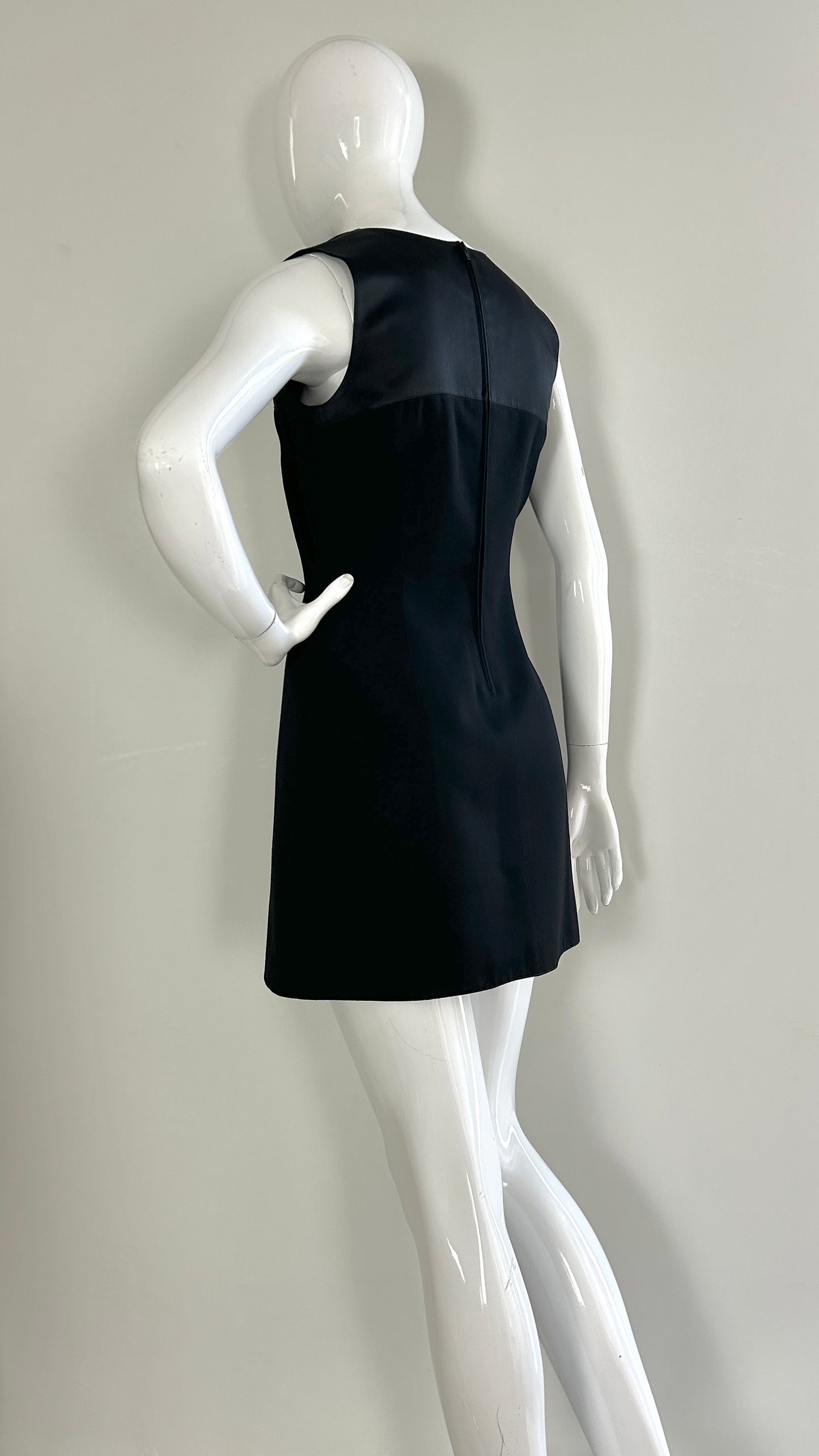 Claude Montana A line dress with satin panel