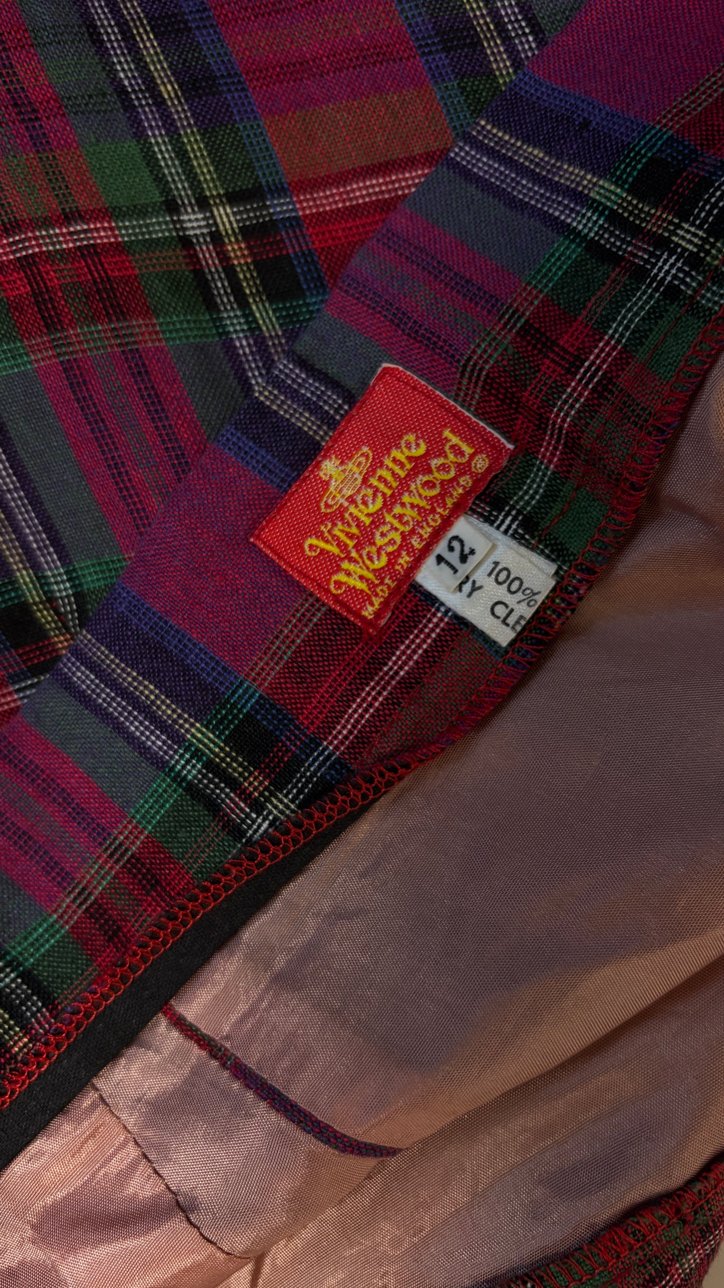 Vivienne Westwood early tartan mini skirt