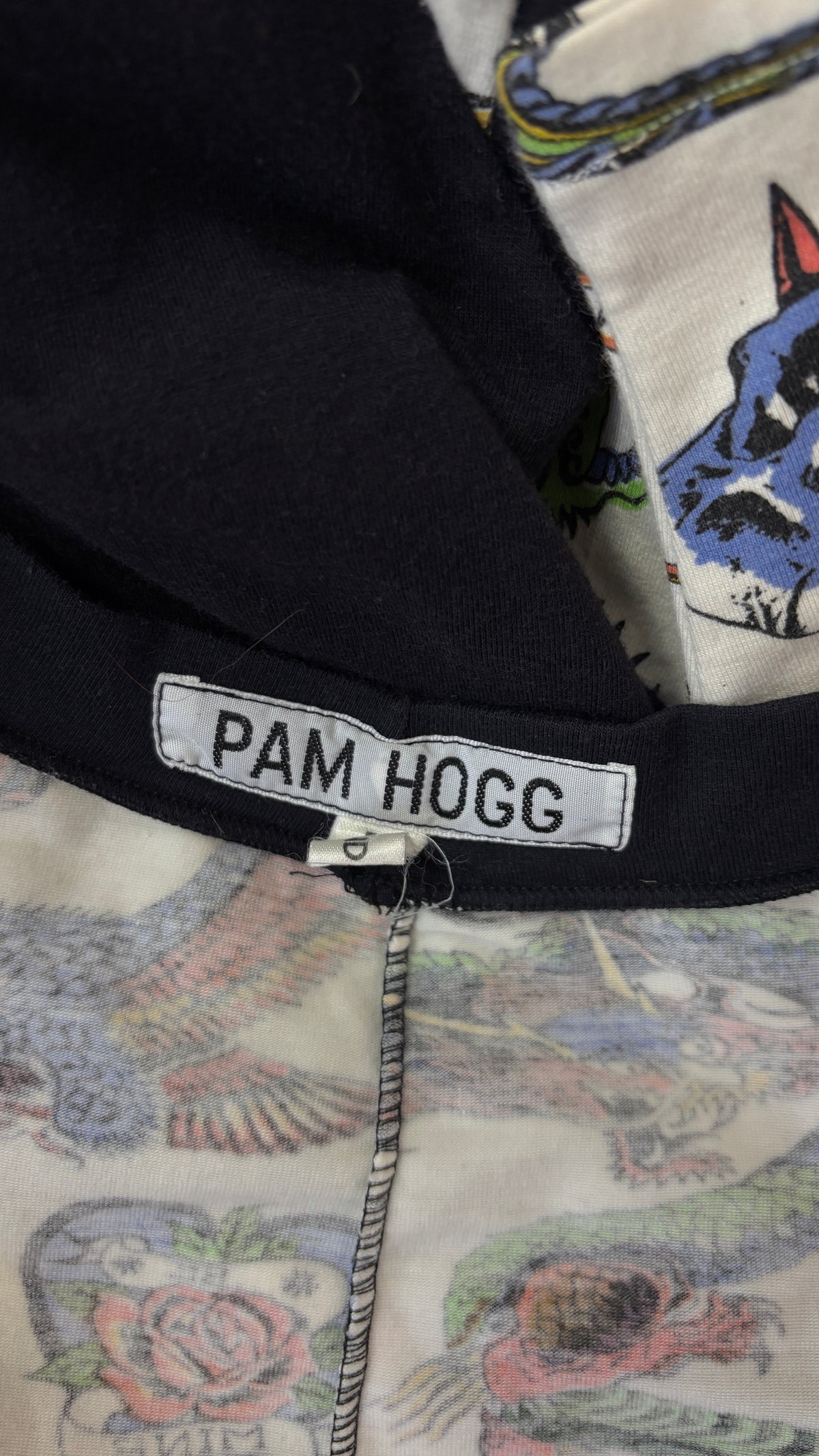 Pam Hogg tattoo print panelled jumpsuit