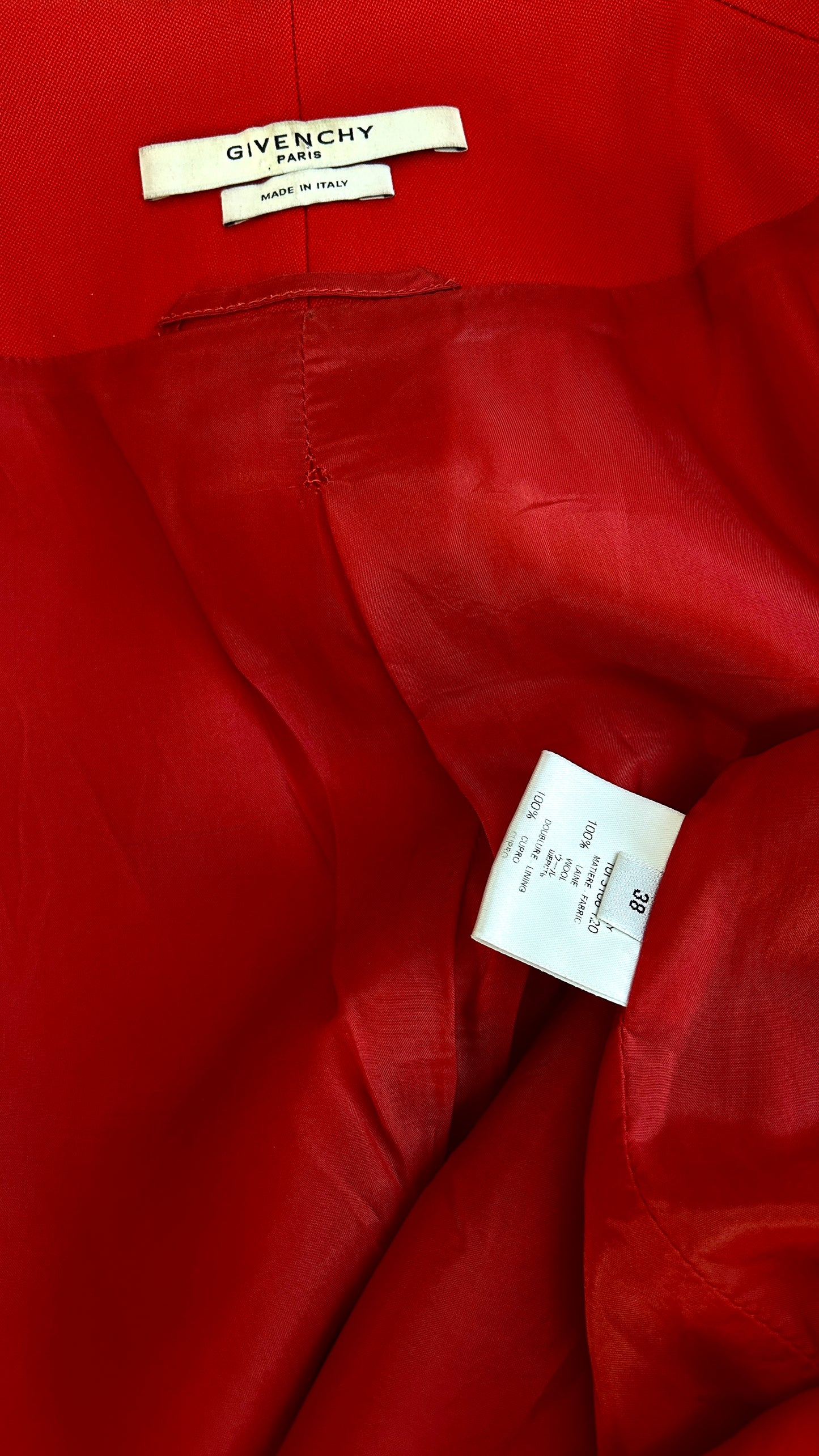 Givenchy red double layer jacket