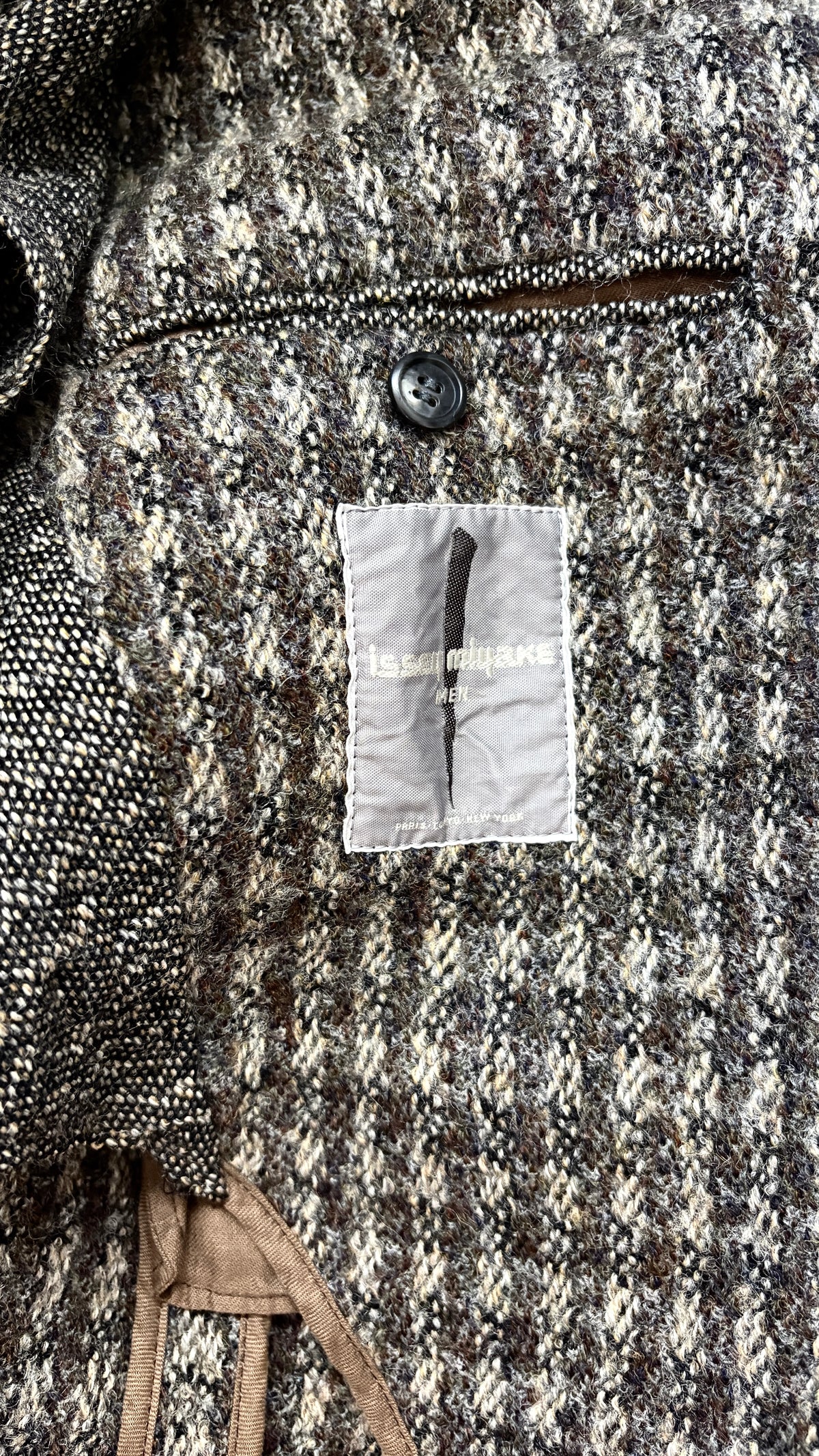 Issey Miyake textural woven suit jacket