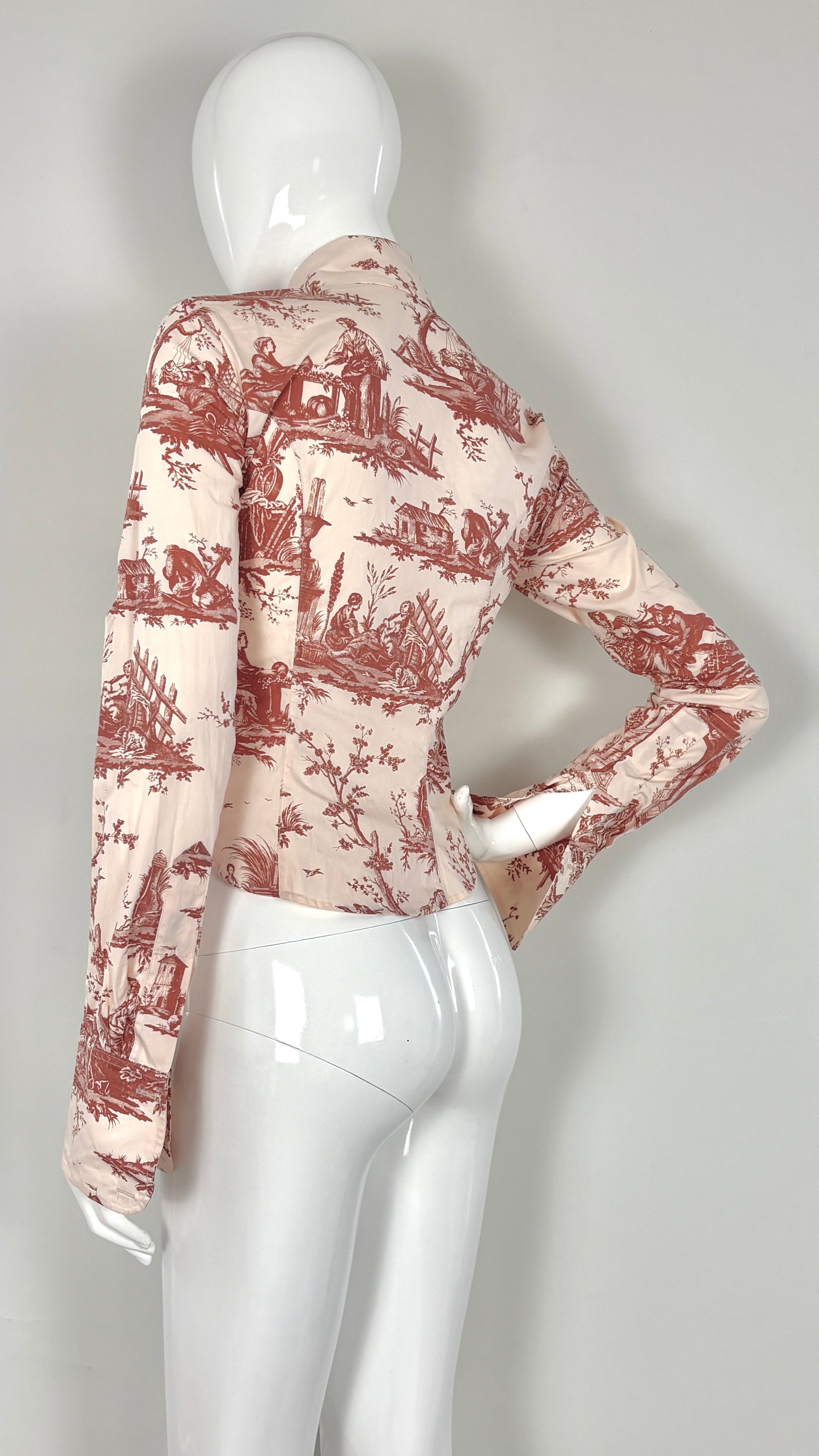 Vivienne Westwood 2009 pink toile de jouy print shirt