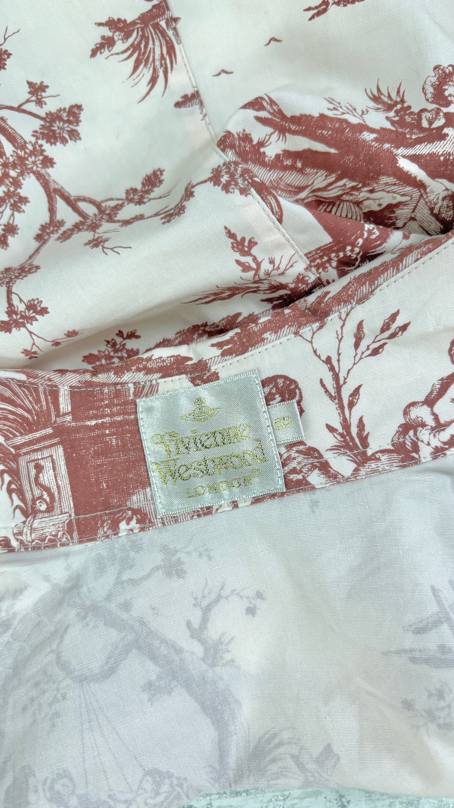 Vivienne Westwood 2009 pink toile de jouy print shirt