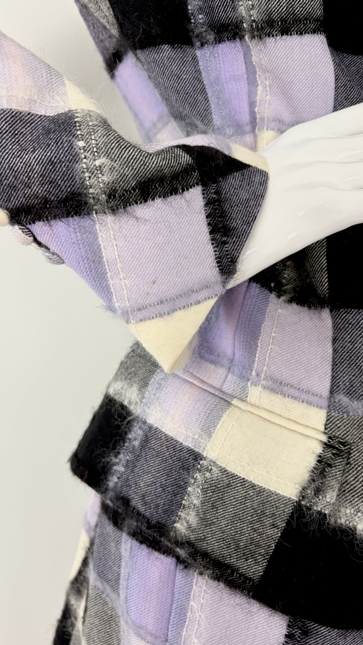 John Galliano A/W 1998 wool and mohair jacket with draped collar