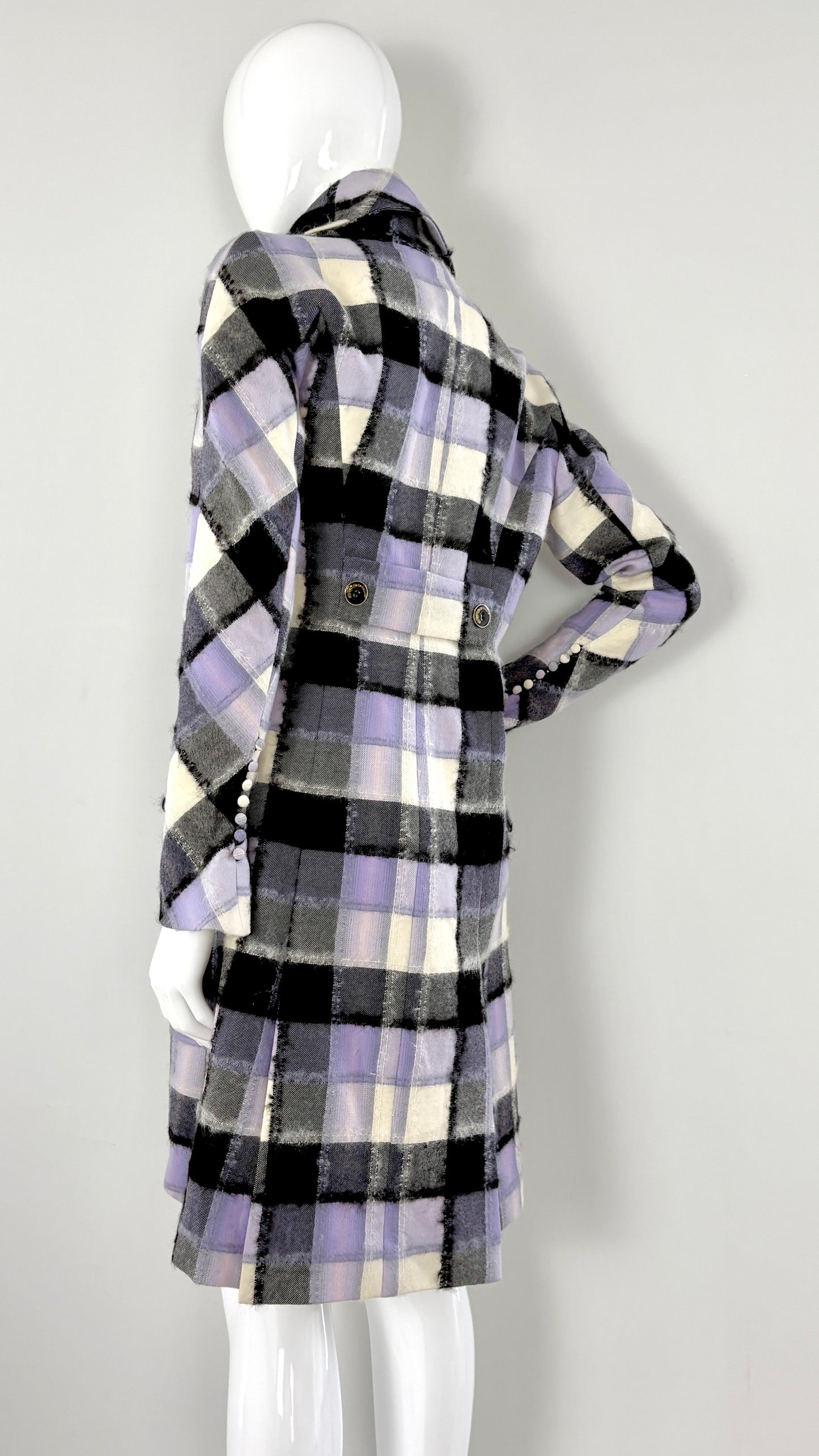 John Galliano A/W 1998 wool and mohair jacket with draped collar