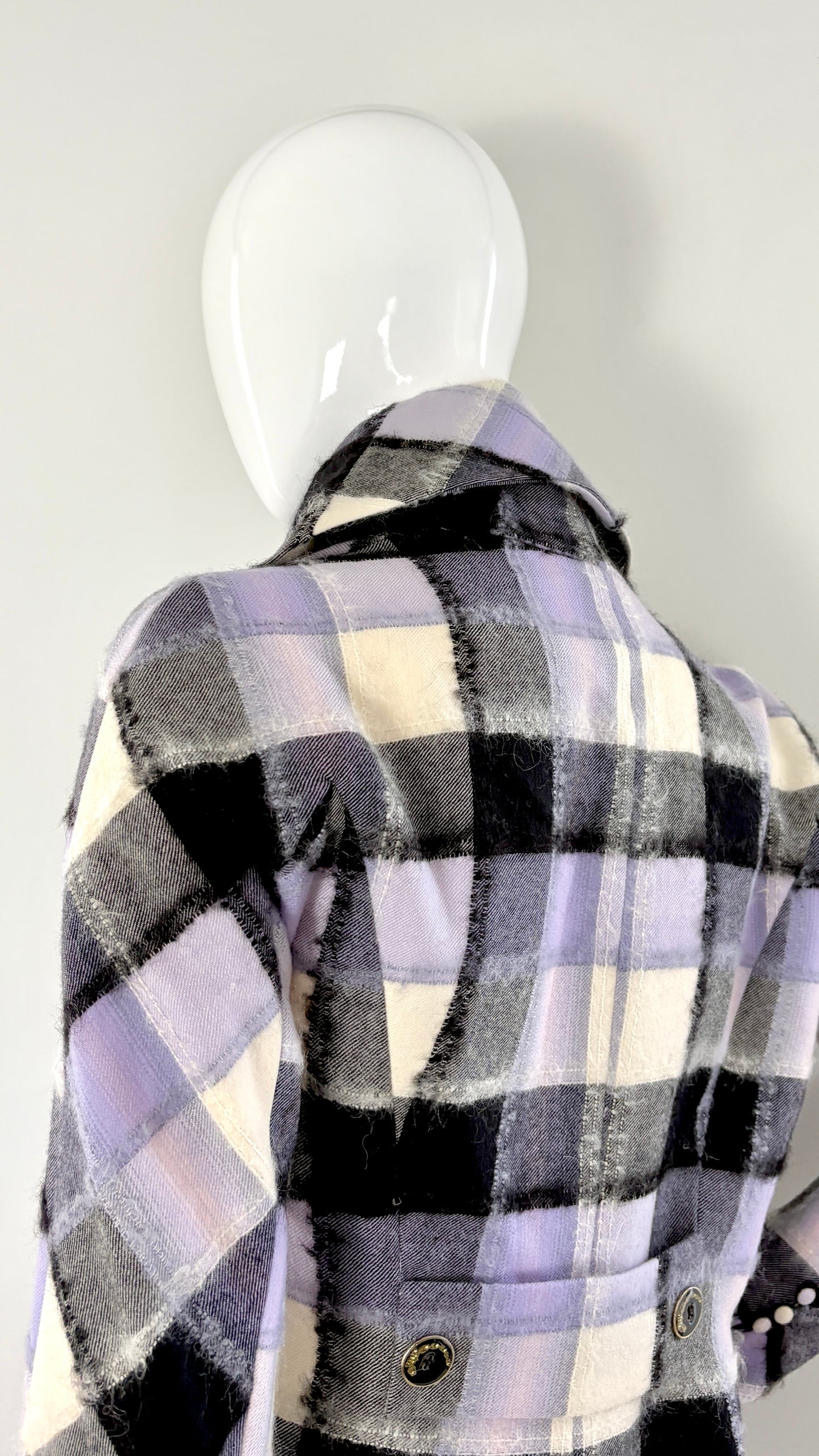 John Galliano A/W 1998 wool and mohair jacket with draped collar