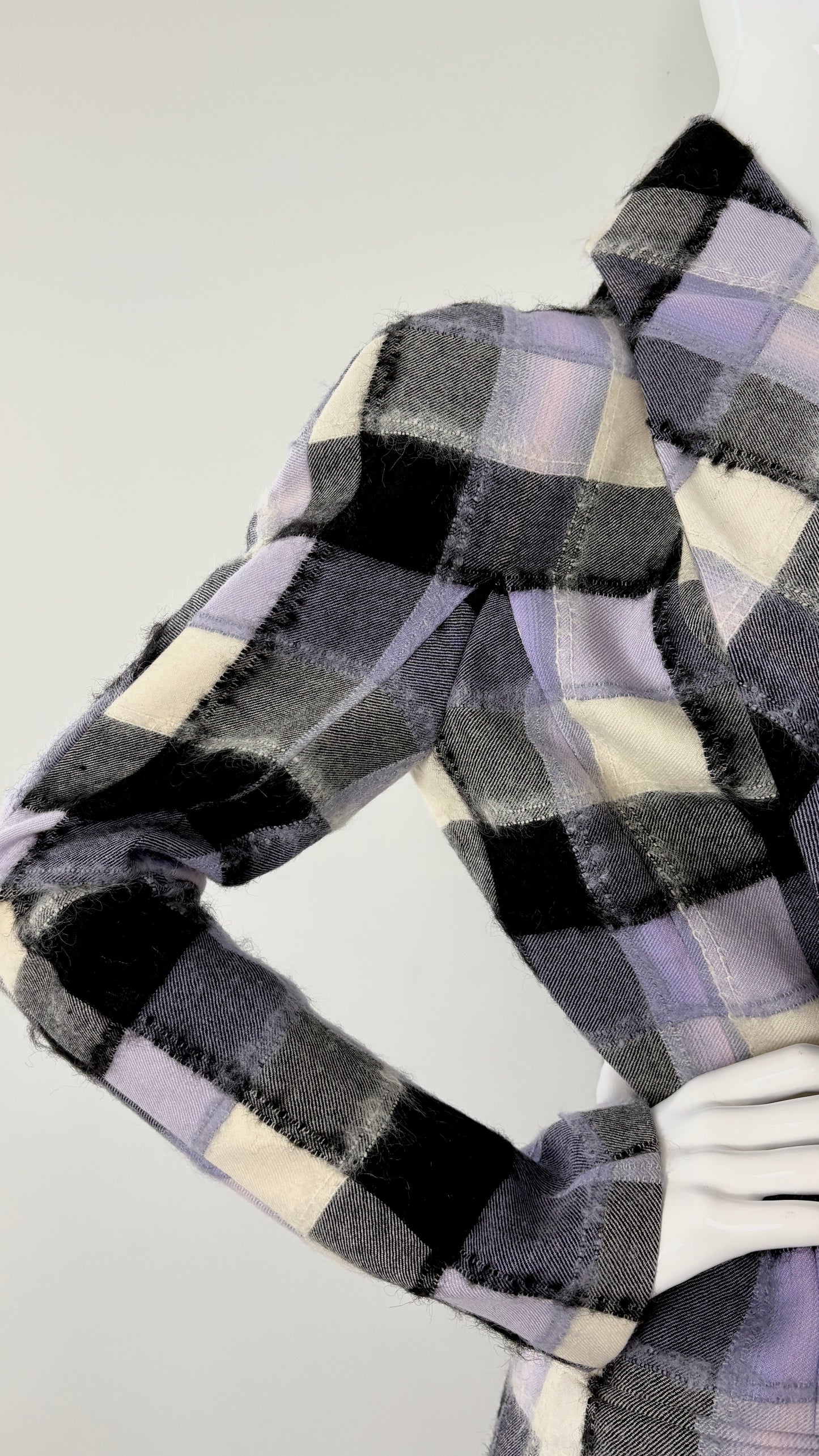 John Galliano A/W 1998 wool and mohair jacket with draped collar