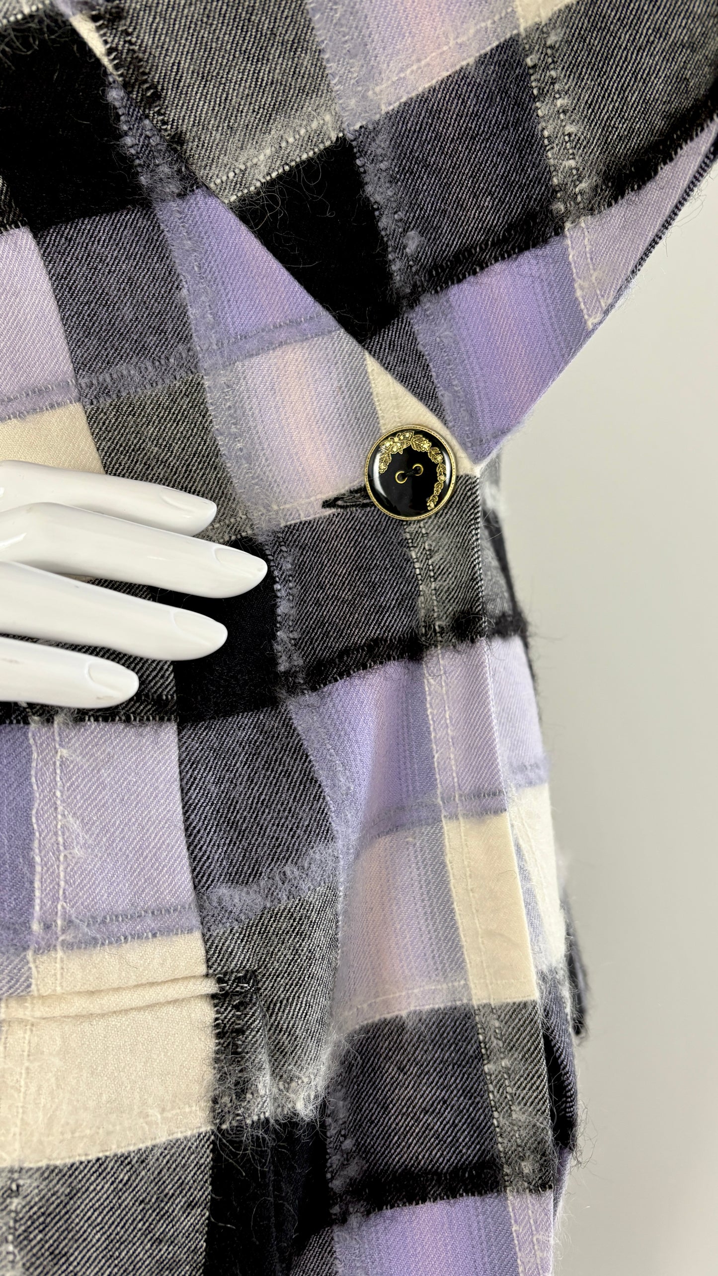 John Galliano A/W 1998 wool and mohair jacket with draped collar