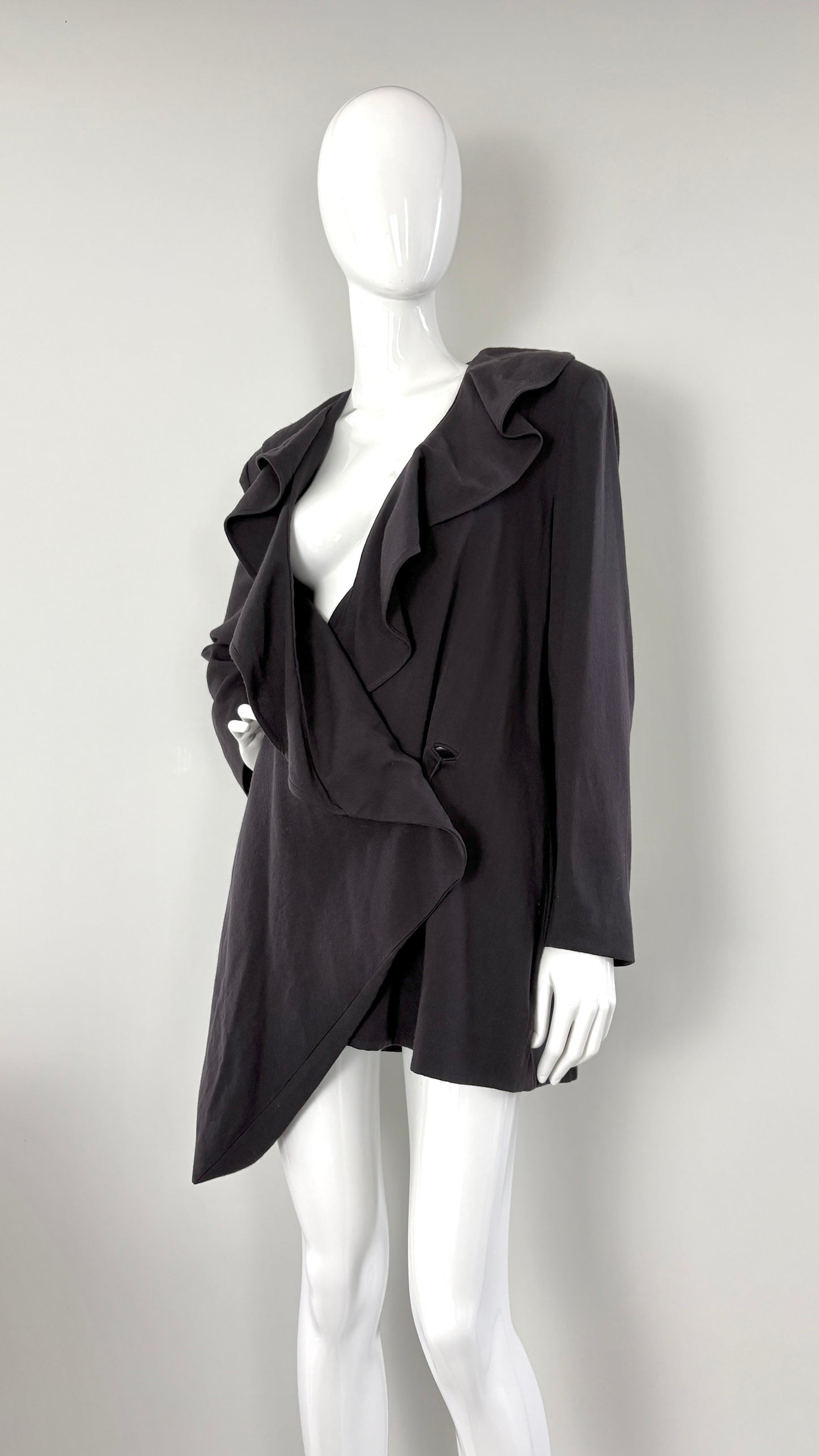 John Galliano A/W 1988 ‘hairclips’ collection asymmetric fringe jacket