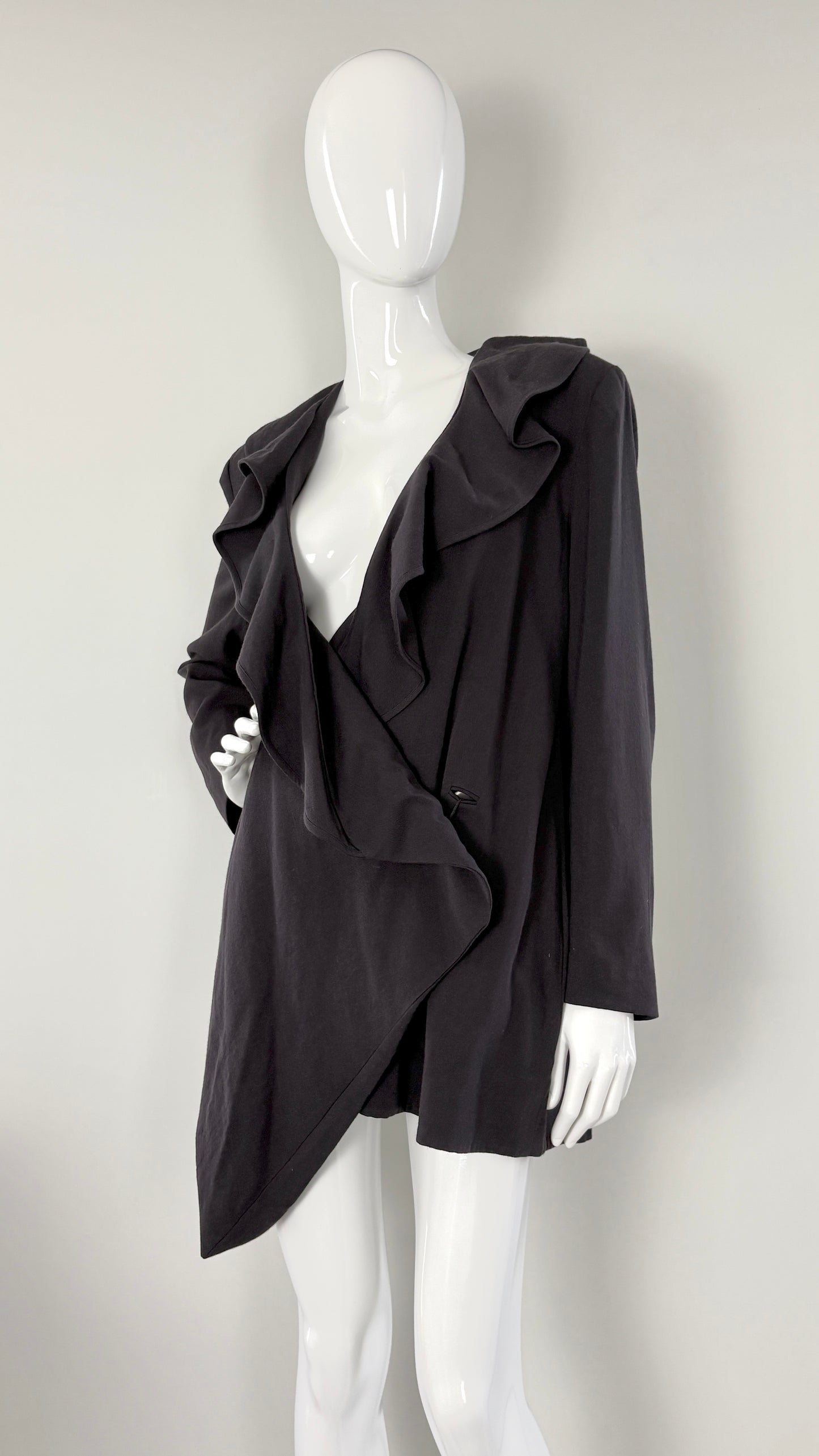 John Galliano A/W 1988 ‘hairclips’ collection asymmetric fringe jacket